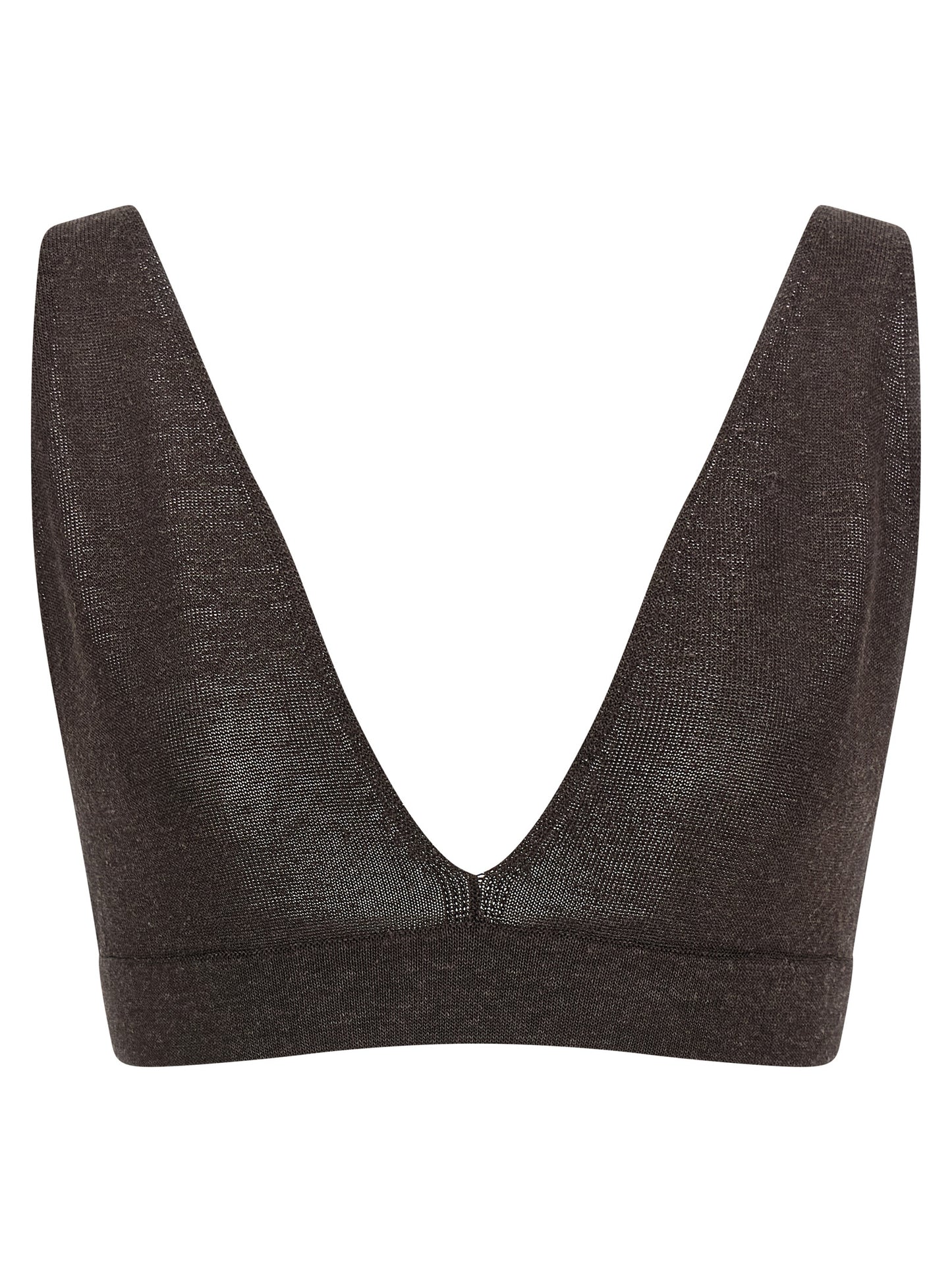 Bra by P.A.R.O.S.H. for women in linen & viscose brown features a nuanced silhouette, showcasing the nuanced design of the Women's Linen & Viscose Bra with a nuanced fit.