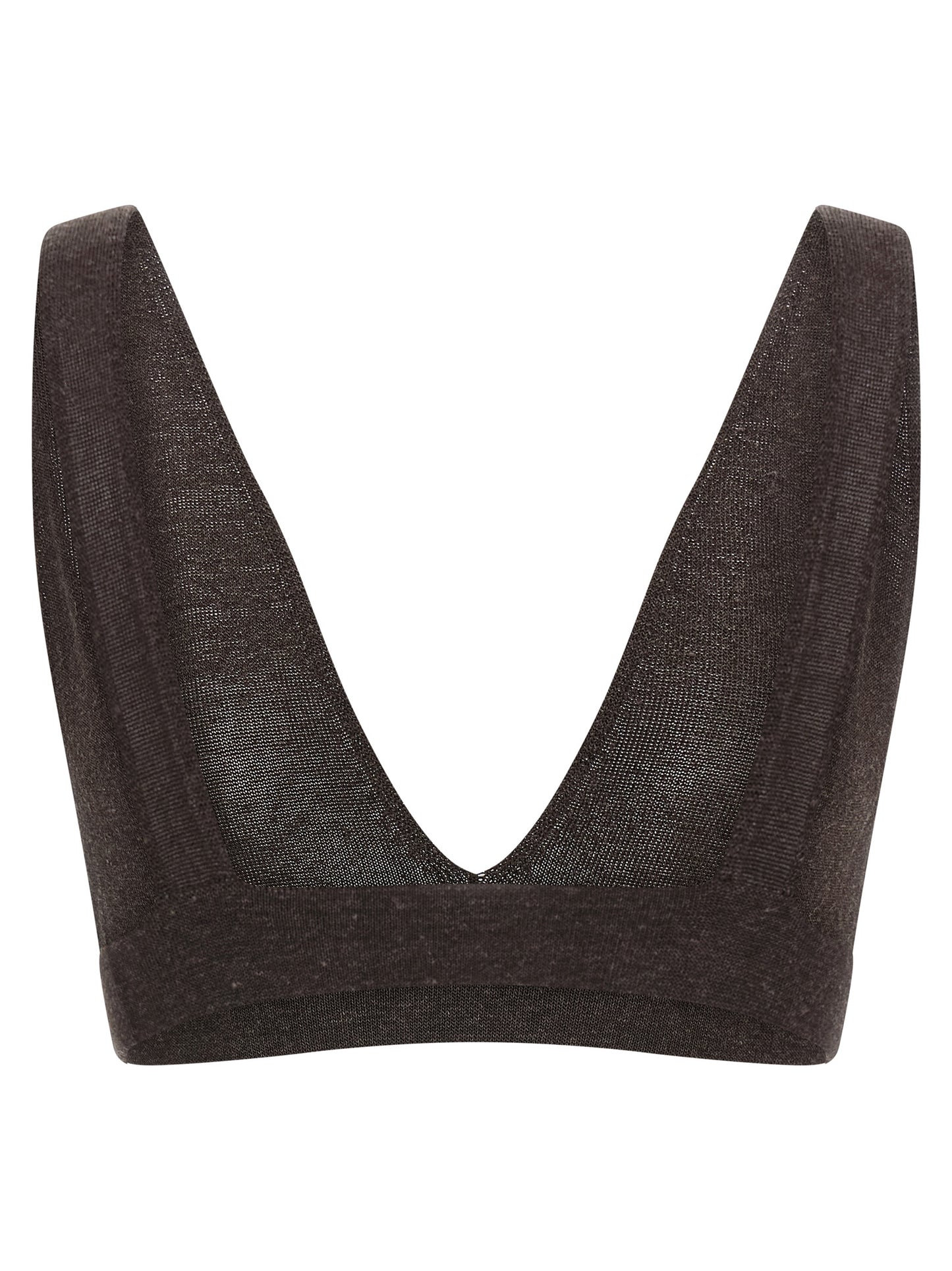 Bra by P.A.R.O.S.H. for women in linen & viscose brown features a discreet silhouette, showcasing the discreet design and fit of this Women's Linen & Viscose Bra.