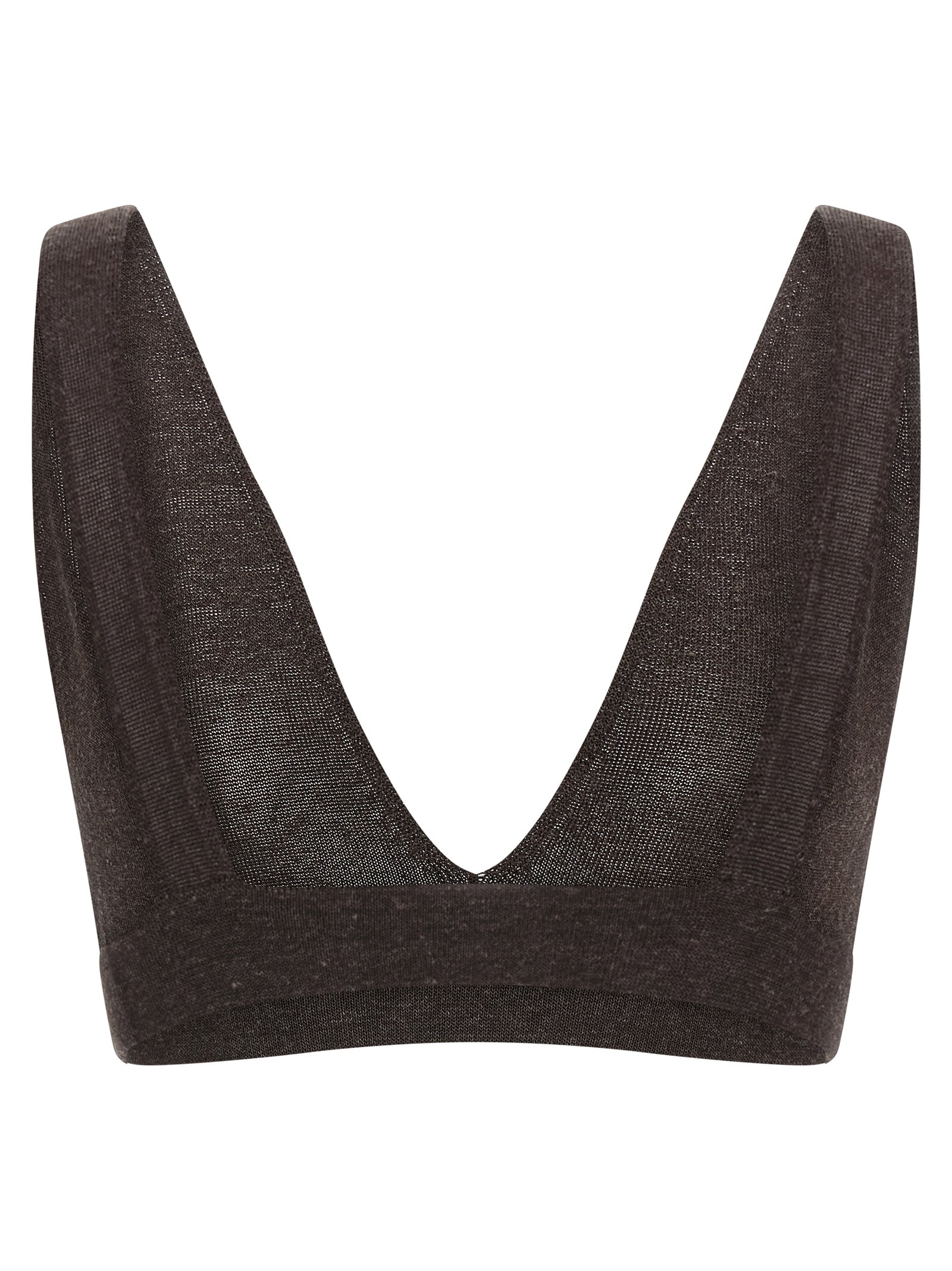 Bra by P.A.R.O.S.H. for women in linen & viscose brown features a discreet silhouette, showcasing the discreet design and fit of this Women's Linen & Viscose Bra.