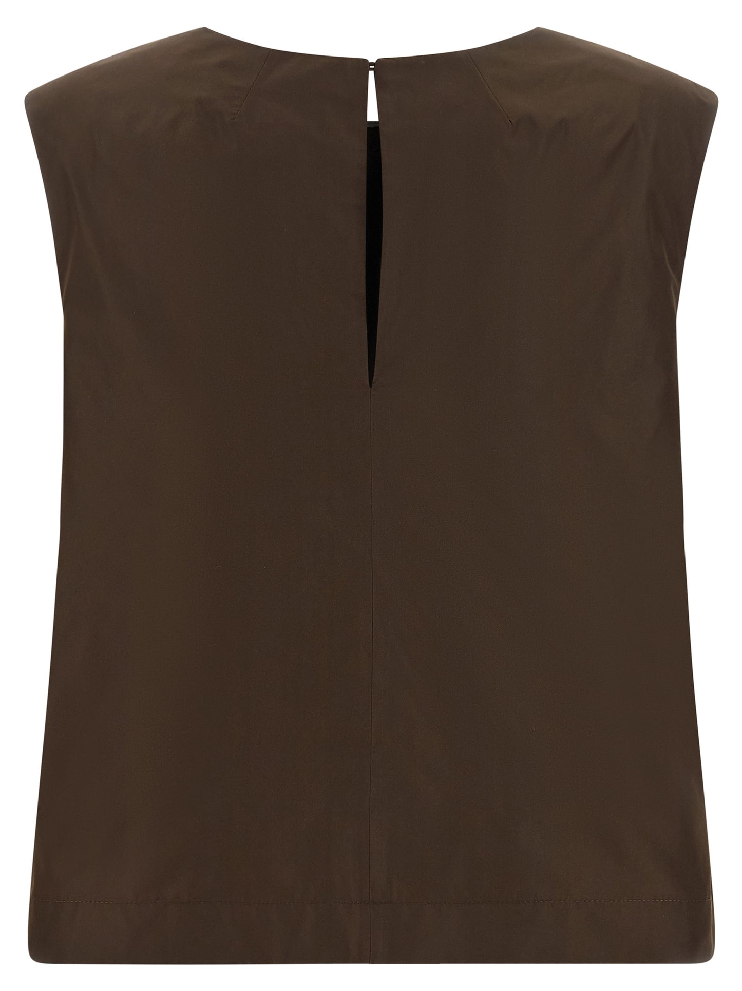 Shirt by P.A.R.O.S.H. for women in polyester brown showcases a sublime silhouette, artfully detailed with a sublime round neckline and for a sophisticated, sublime finish.
