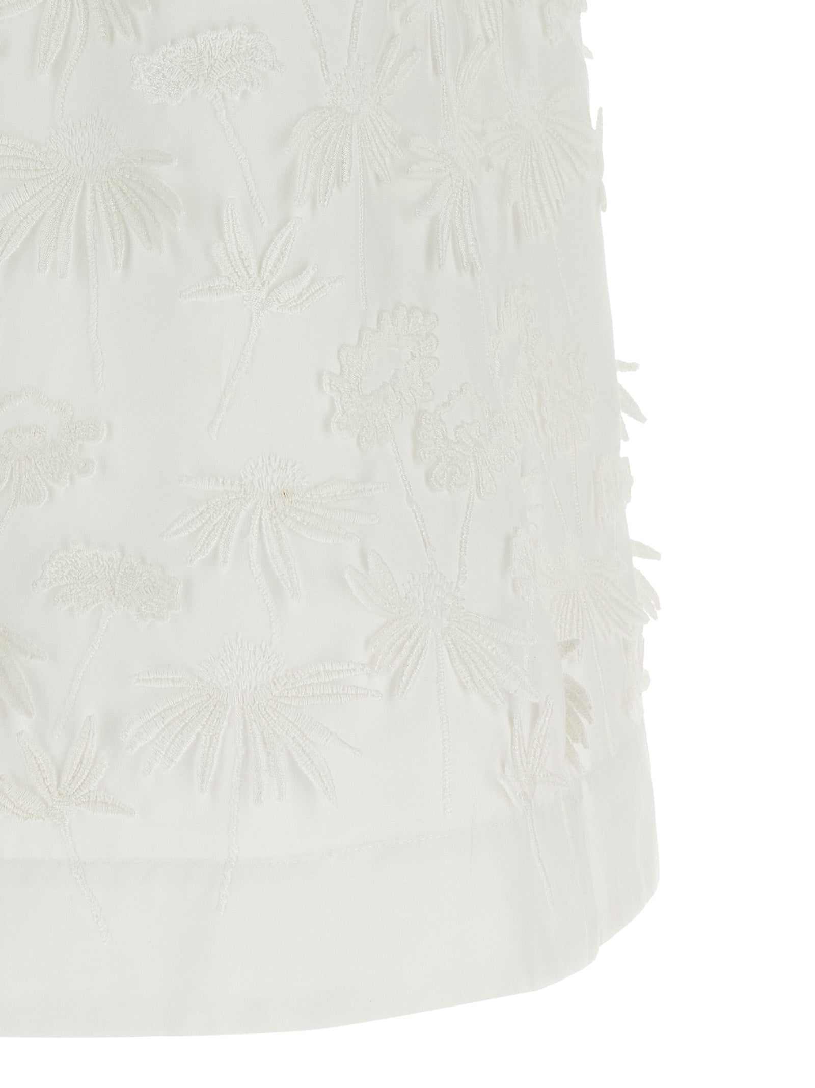 Blouse by P.A.R.O.S.H. for women in cotton white & floral showcases a sublime silhouette, artfully detailed with a sublime and for a sophisticated, sublime finish.