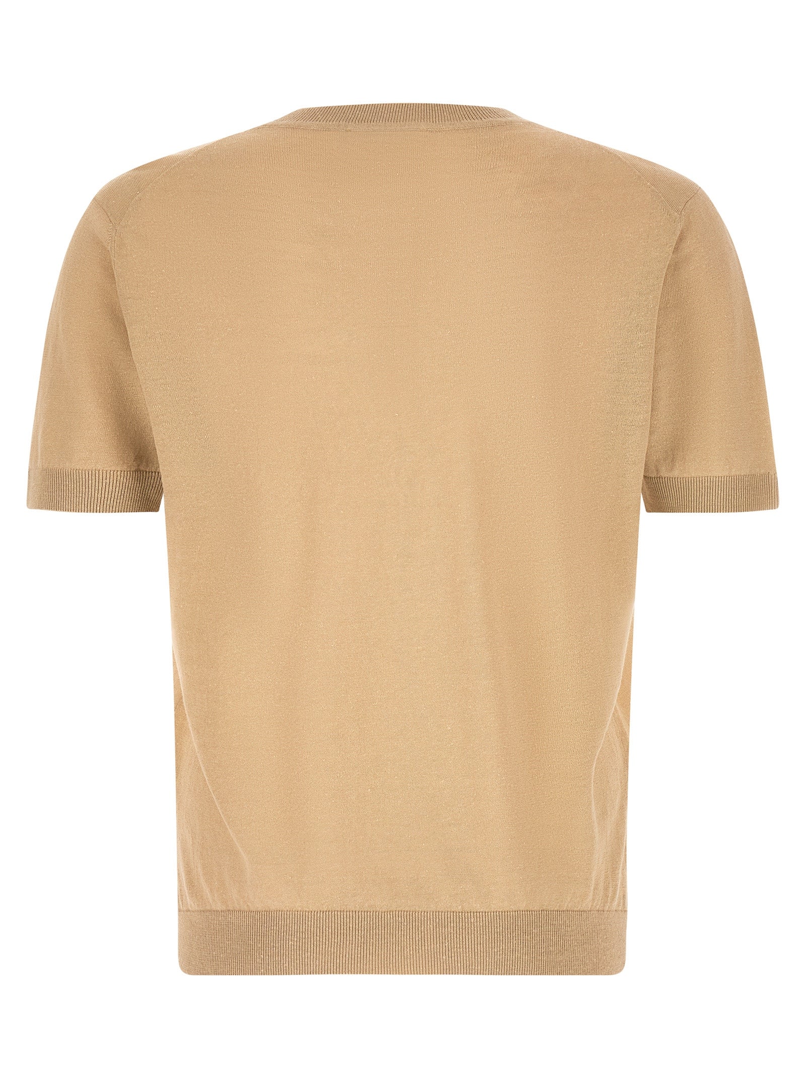 Cardigan by ZANONE for men in linen & cotton beige showcases a luxurious silhouette, meticulously detailed with a sophisticated and for a refined finish.