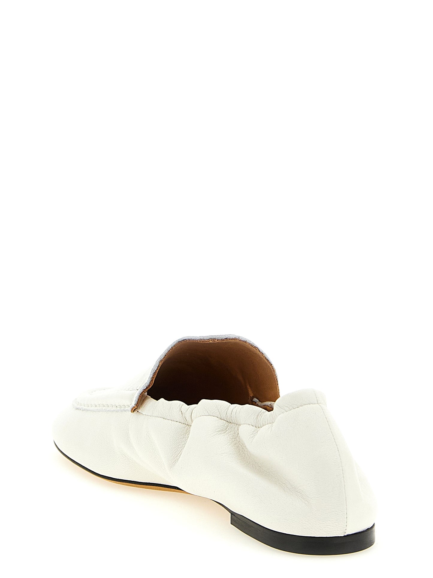 Flat Loafer Slip-On Shoes by ODISSI for women in lamb leather white showcases a timeless silhouette from the Grace Siena Women's Lamb Leather Flat Loafer Slip-On Shoes collection, featuring a timeless flat and for a timeless finish.