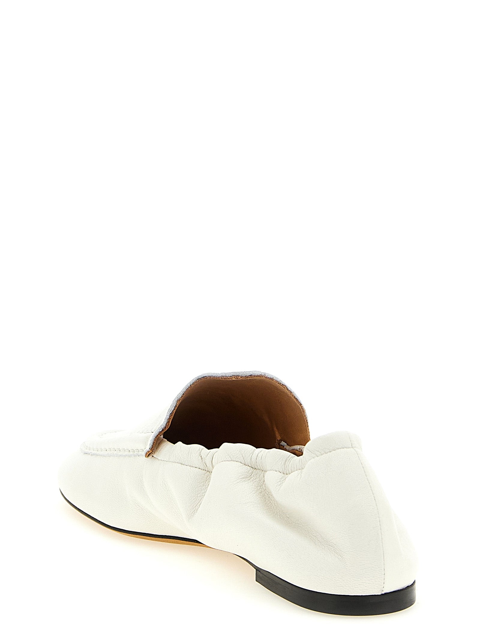 Flat Loafer Slip-On Shoes by ODISSI for women in lamb leather white showcases a timeless silhouette from the Grace Siena Women's Lamb Leather Flat Loafer Slip-On Shoes collection, featuring a timeless flat and for a timeless finish.