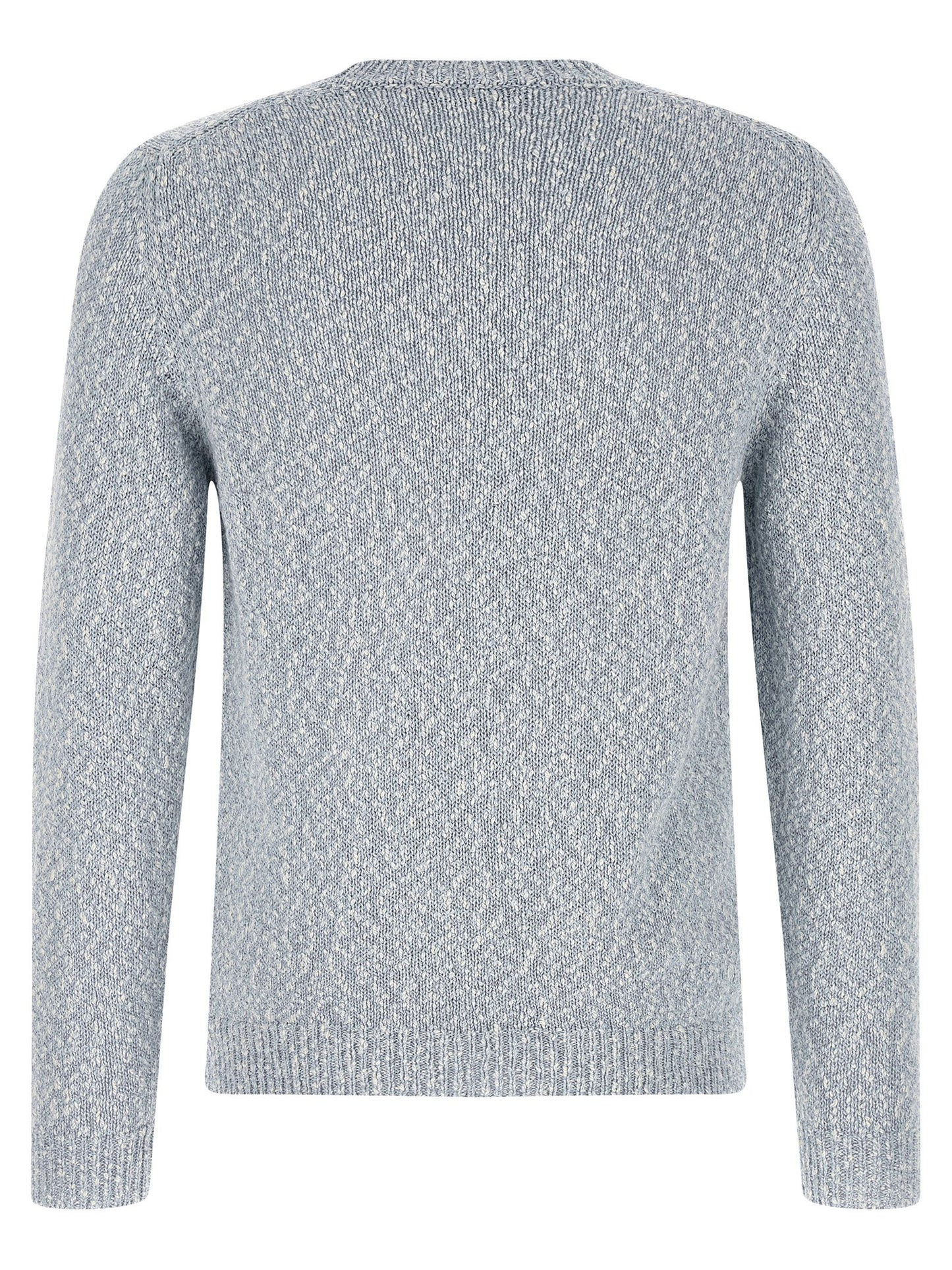 Cardigan by ZANONE for men in cotton light-blue features an impeccable silhouette, showcasing a sophisticated crew neckline and detail for a truly impeccable finish.