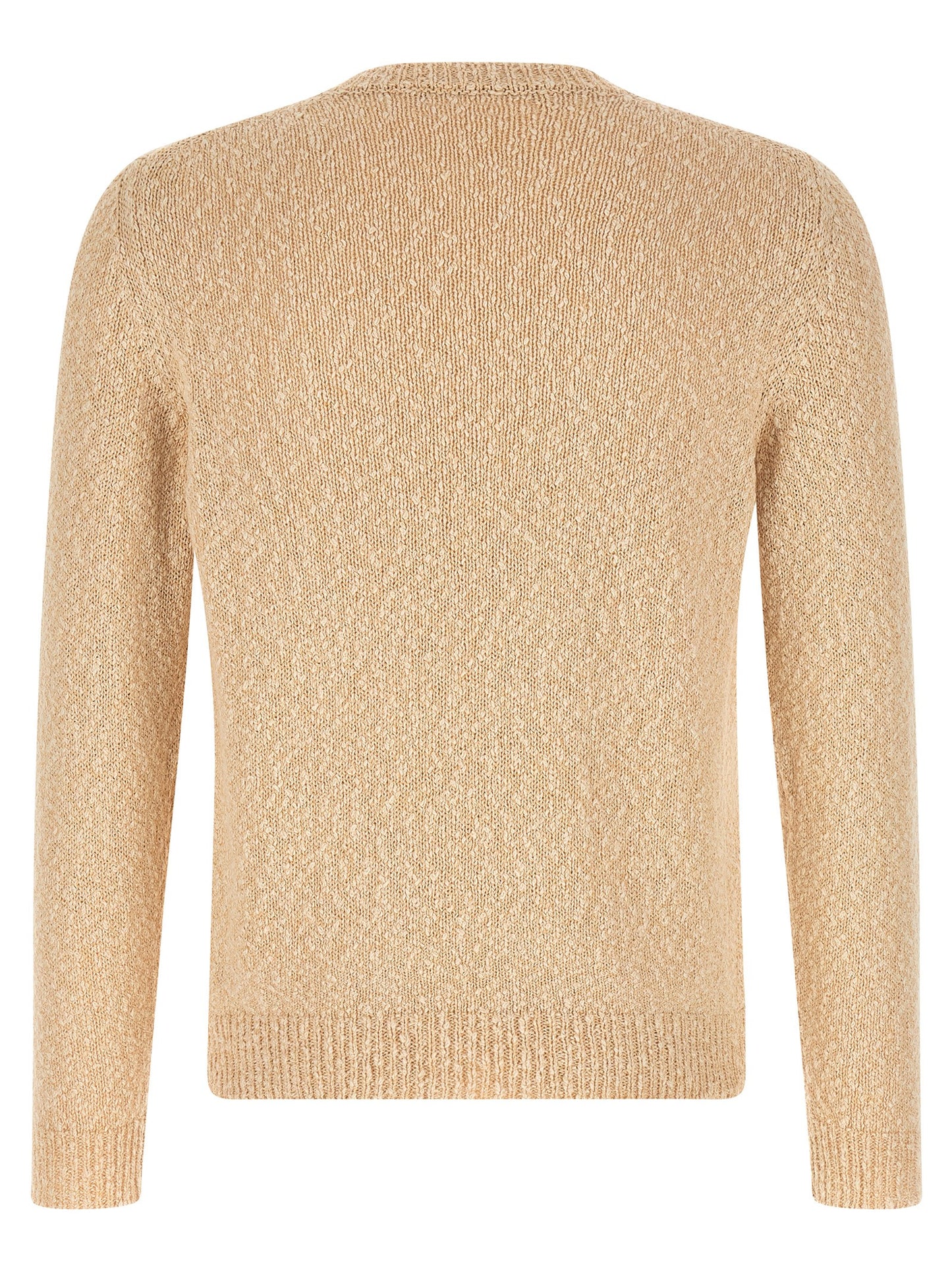 Cardigan by ZANONE for men in cotton beige showcases a captivating silhouette, artfully detailed with a captivating and crew neckline for a truly sophisticated captivating look.