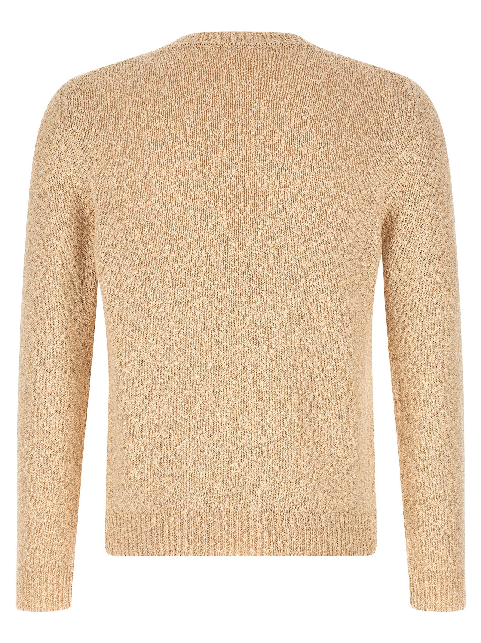 Cardigan by ZANONE for men in cotton beige showcases a captivating silhouette, artfully detailed with a captivating and crew neckline for a truly sophisticated captivating look.