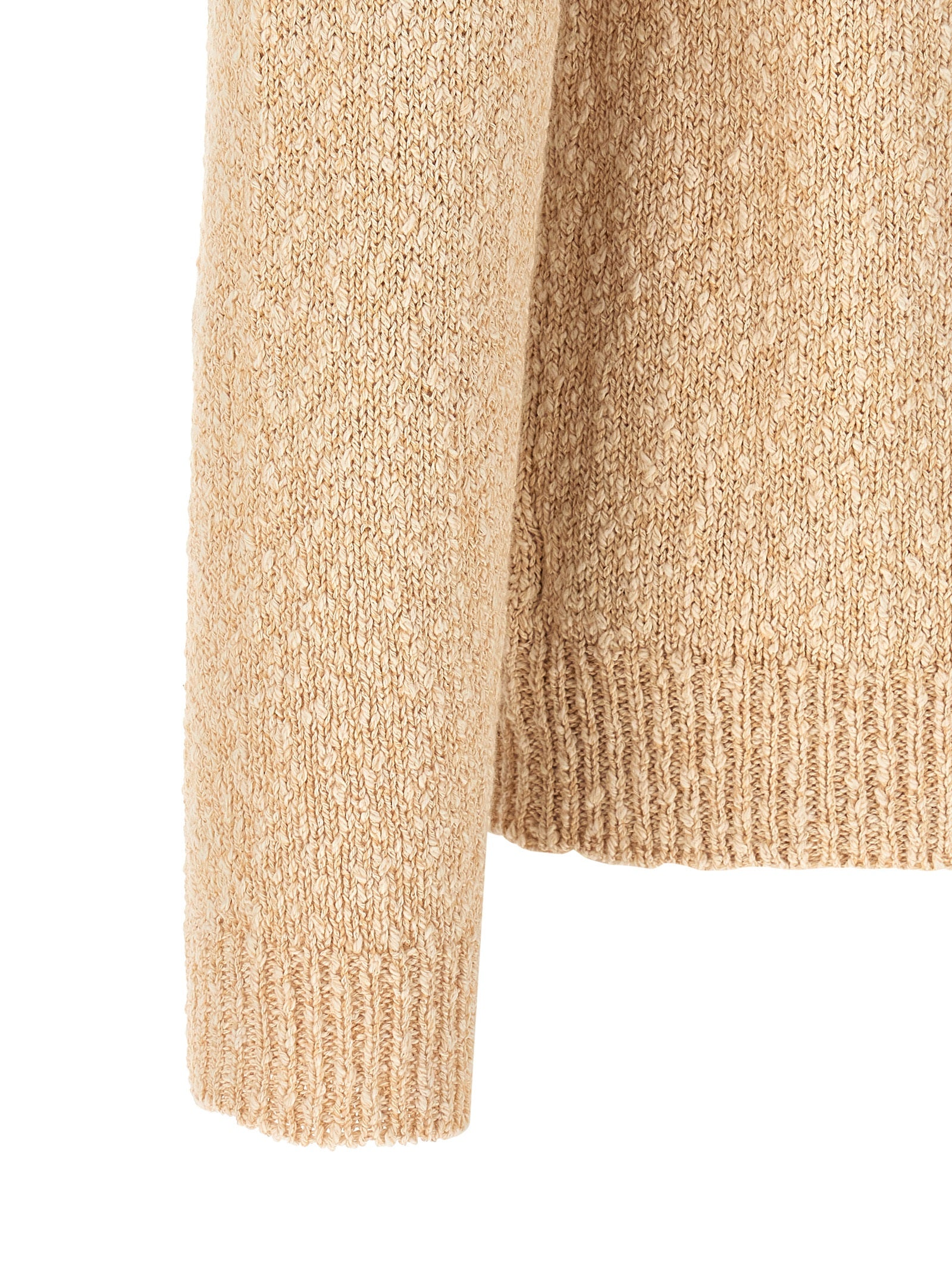 Cardigan by ZANONE for men in cotton beige showcases a captivating silhouette, artfully detailed with a captivating and crew neckline for a truly sophisticated captivating look.