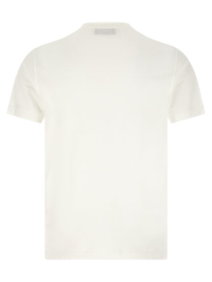 T-Shirt by ZANONE for men in cotton white showcases a unassuming silhouette, artfully detailed with a refined crew neckline and unassuming for a sophisticated, contemporary look.