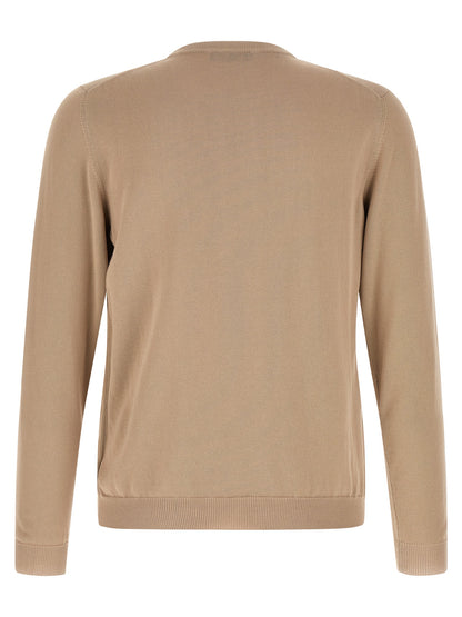 Cardigan by ZANONE for men in cotton beige features an impeccable silhouette, showcasing a sophisticated and detail for a truly impeccable finish.