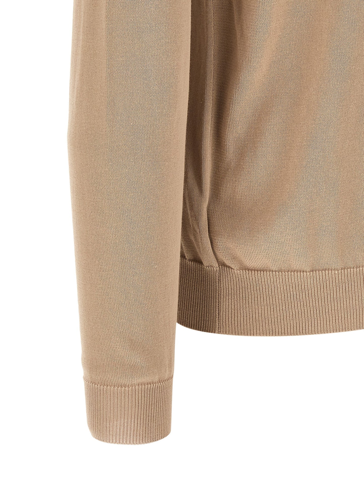 Cardigan by ZANONE for men in cotton beige features a nuanced silhouette with a refined and nuanced detailing for a sophisticated look.