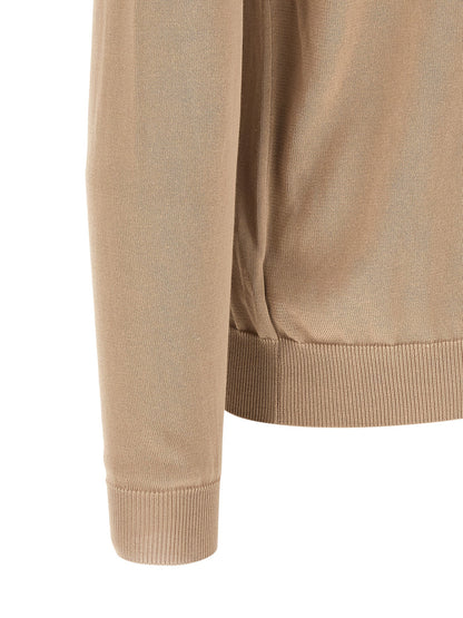 Cardigan by ZANONE for men in cotton beige features a nuanced silhouette with a refined and nuanced detailing for a sophisticated look.
