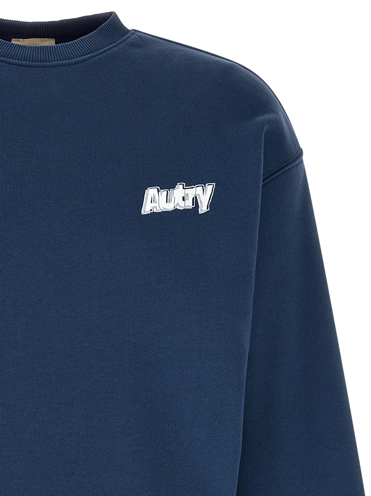 Sweatshirt by Autry for men in cotton blue & print features an provocated silhouette, detailed with a provocated and a refined for a sophisticated aesthetic.