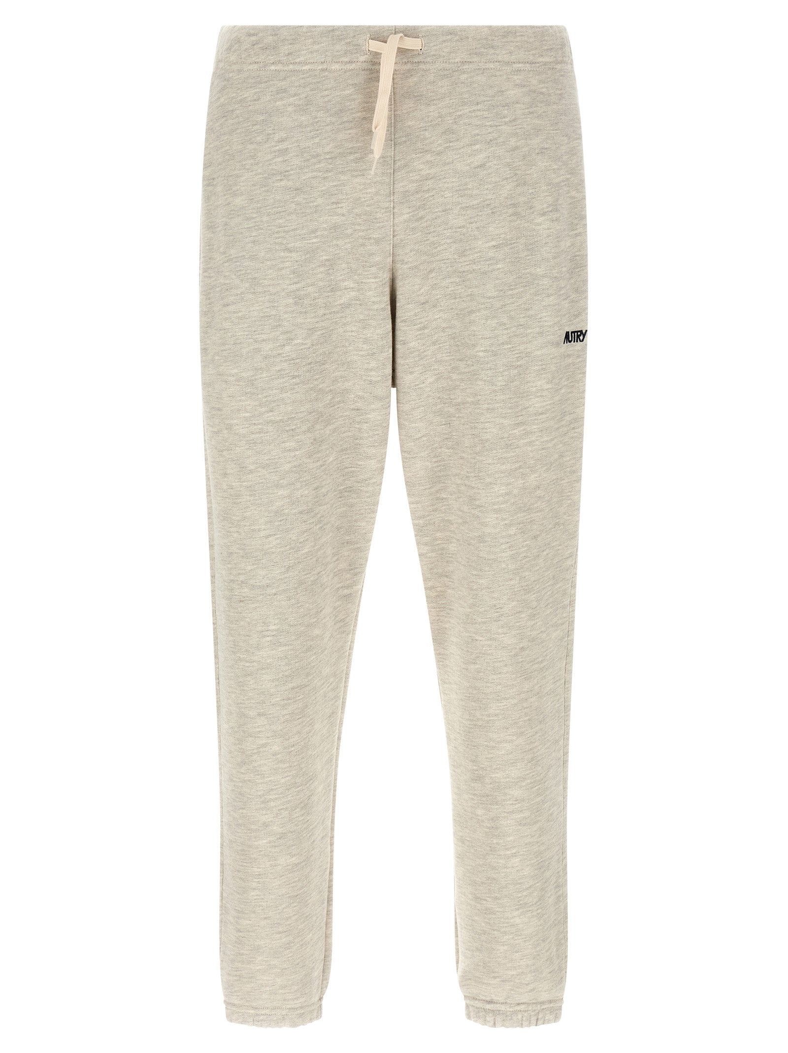 Joggers by Autry for men in cotton polyester gray presents a refined pantology silhouette, artfully defined by a refined pantology straight-leg, long, and a sophisticated .
