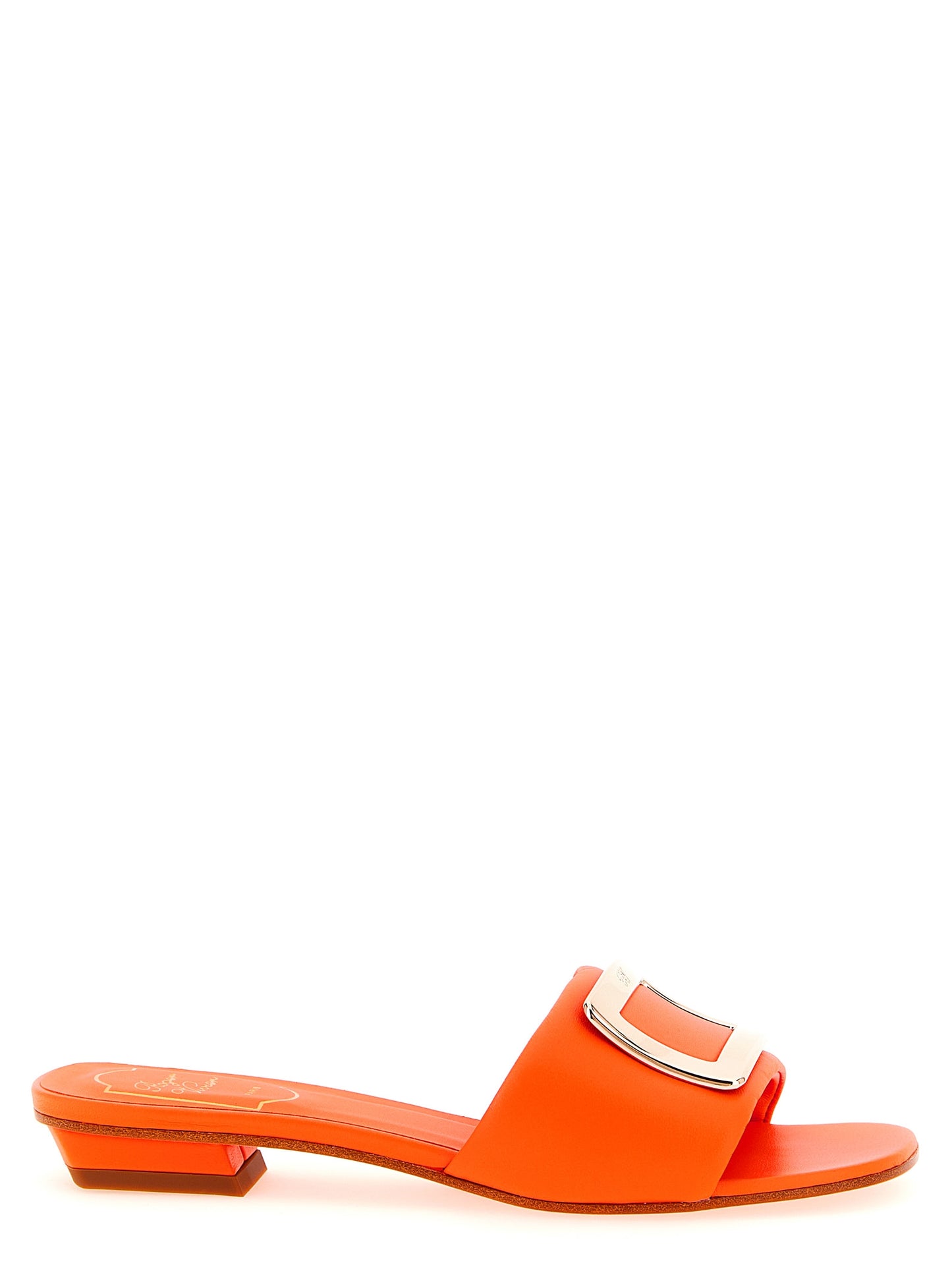 This Mid-Heel Sliders Sandals Pumps Heels by Roger Vivier for women in nappa lamb leather orange presents a effortlessly chic silhouette from the Belle Vivier Women's Nappa Lamb Leather Mid-Heel Sliders Sandals Pumps Heels collection, featuring a effortlessly chic mid-heel and effortlessly chic .