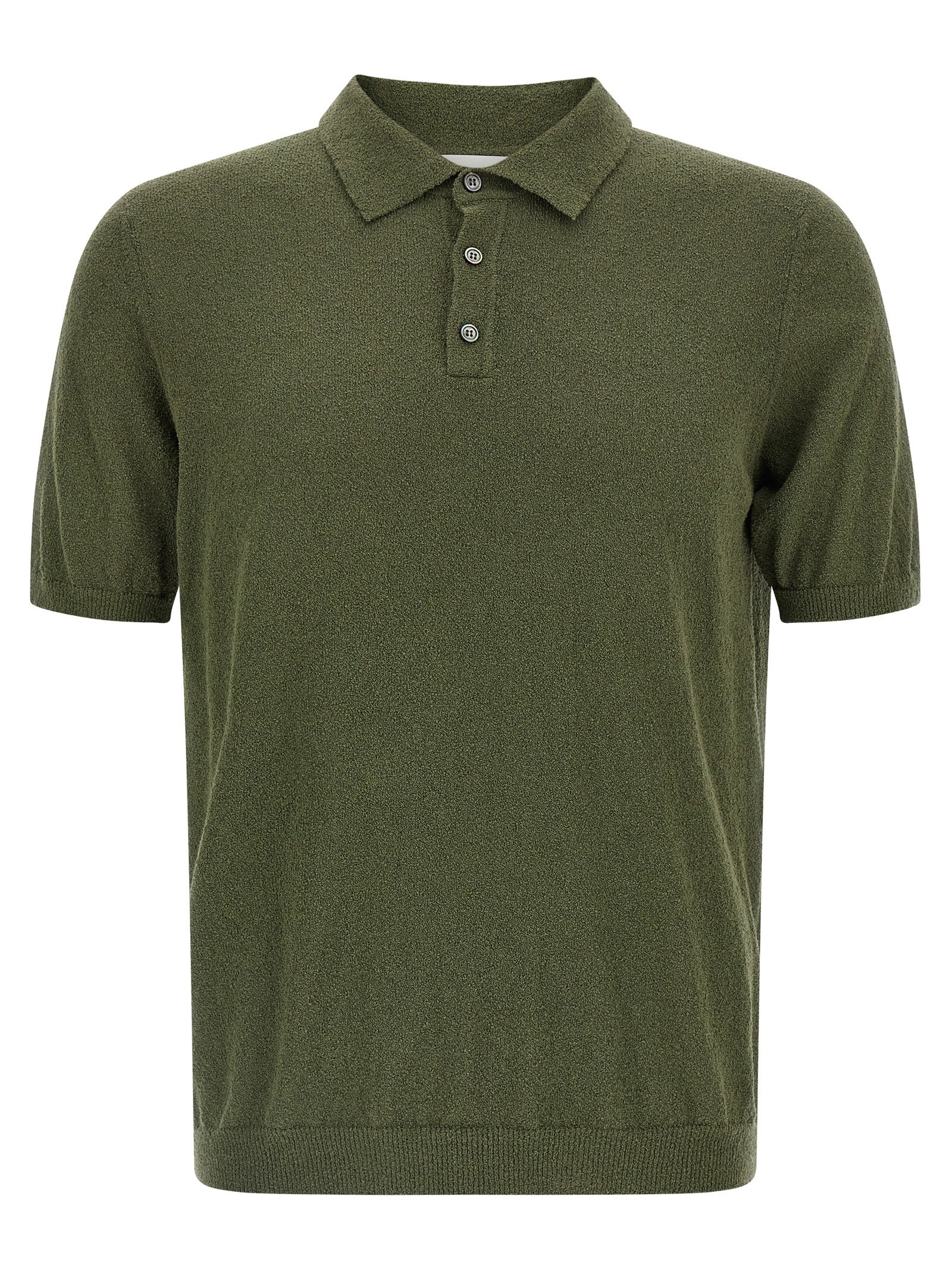 Polo Shirt by Roberto Collina for men in polyamide cotton bicolour & green presents a distinguished silhouette, showcasing a sophisticated and distinguished short-sleeve for a truly distinguished finish.