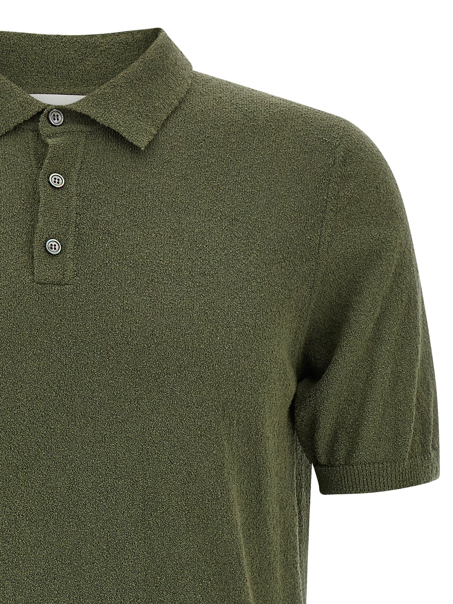 Polo Shirt by Roberto Collina for men in polyamide cotton bicolour & green presents a sleek silhouette, featuring a refined and for a sleek finish.
