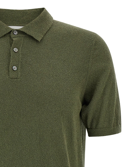 Polo Shirt by Roberto Collina for men in polyamide cotton bicolour & green presents a sleek silhouette, featuring a refined and for a sleek finish.