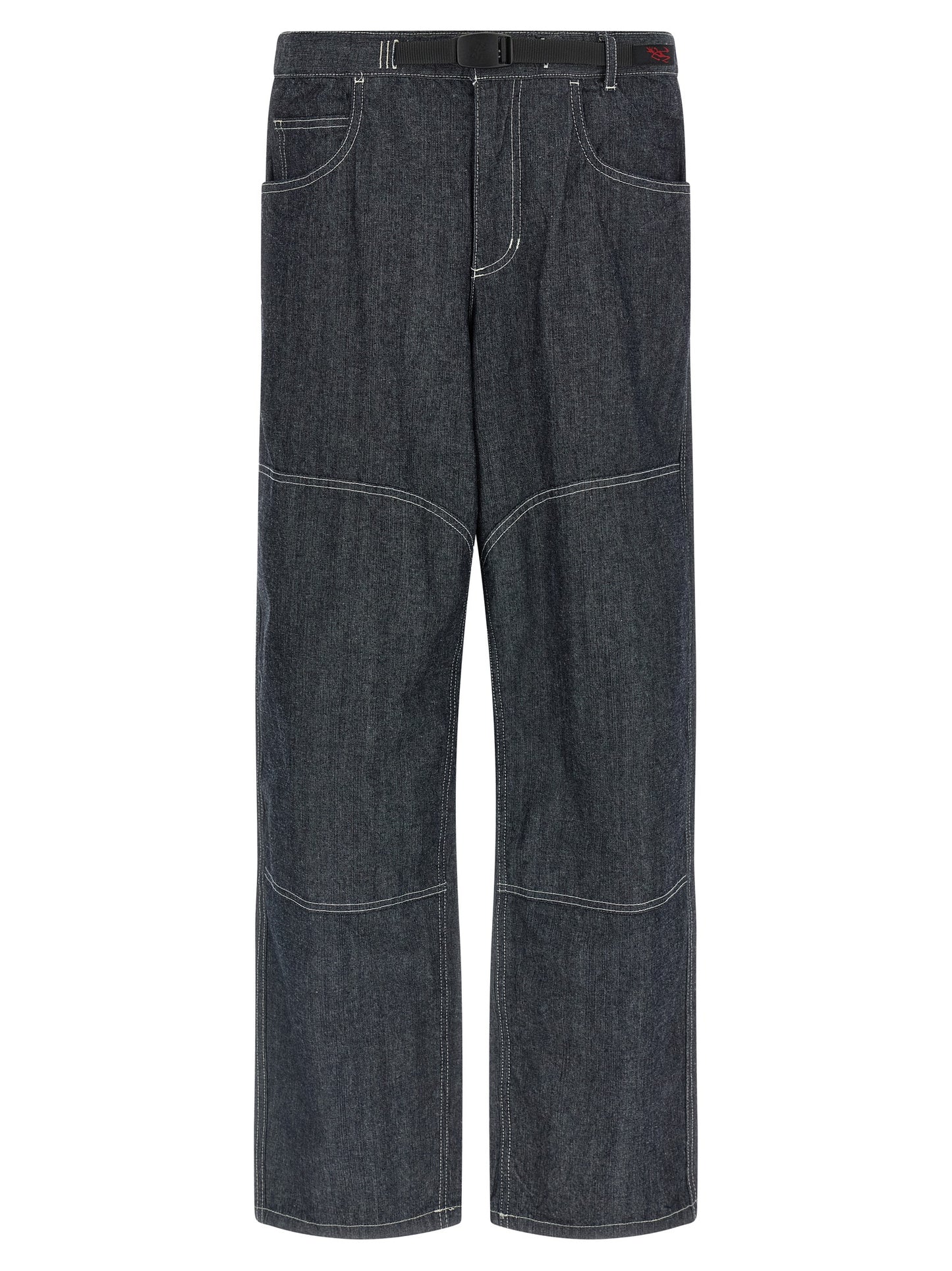 Jeans by Gramicci for men in denim cotton blue features an sartorial straight-leg and long with a cut for a sartorial finish.
