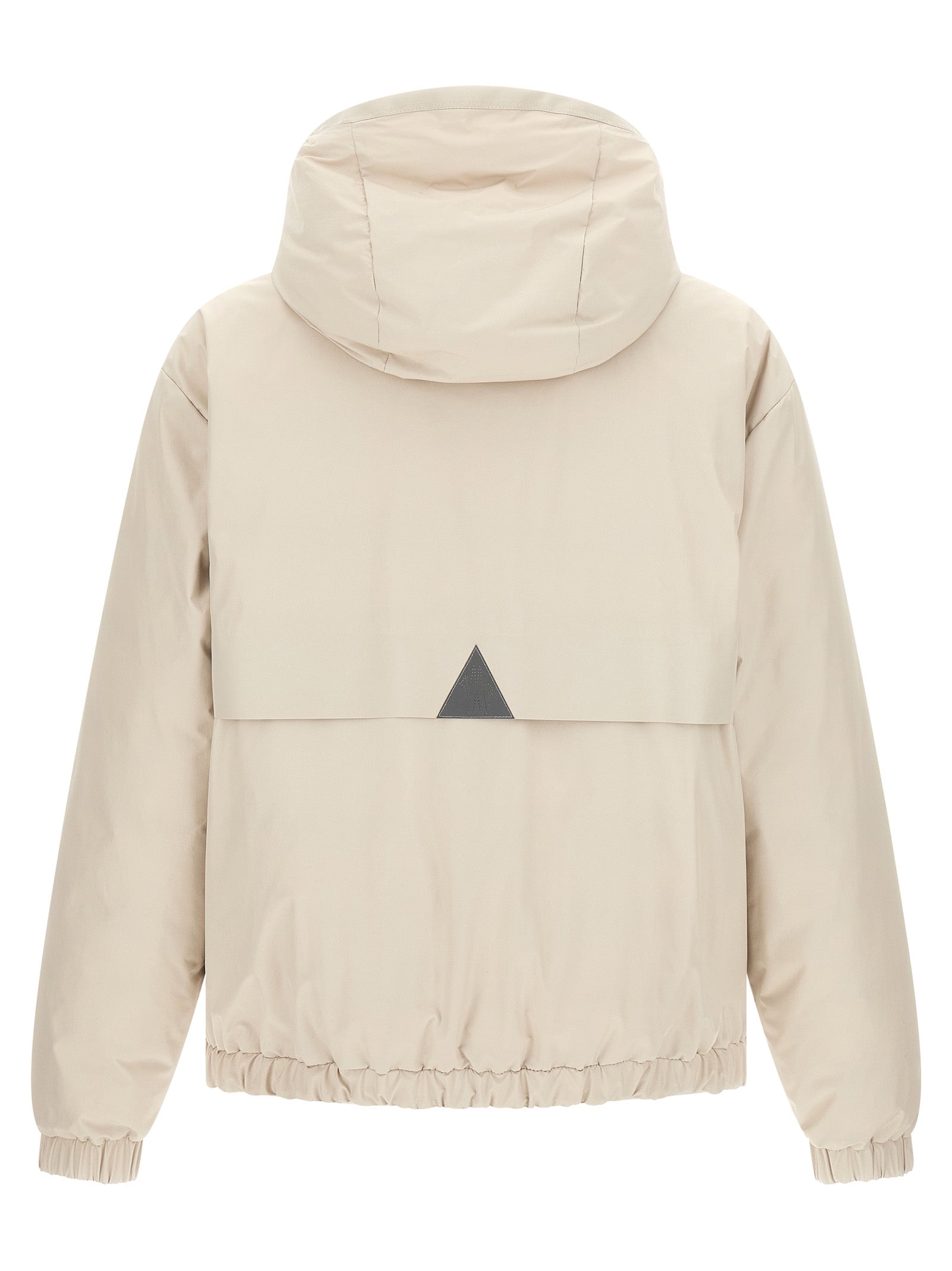 Hooded Puffer Jacket by Moncler Grenoble for men in nylon beige features an on trend silhouette, showcasing refined hooded, insulated & windproof and a sophisticated hooded neckline for a truly on trend finish.