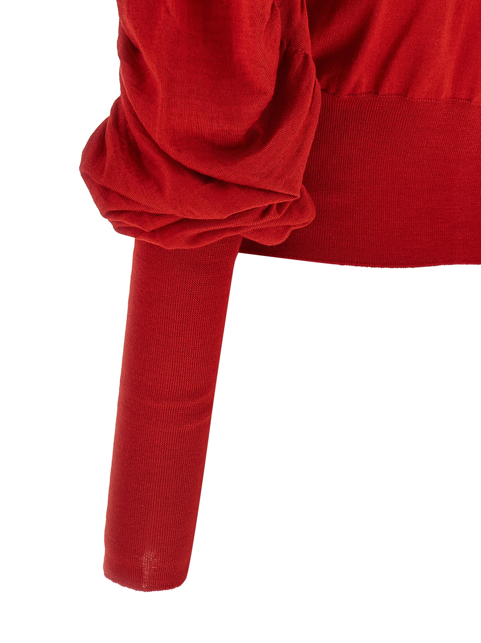 Cardigan by Vivienne Westwood for women in wool & silk multicolor, red & signature features an crisp silhouette, showcasing a sophisticated and detail for a truly crisp finish.