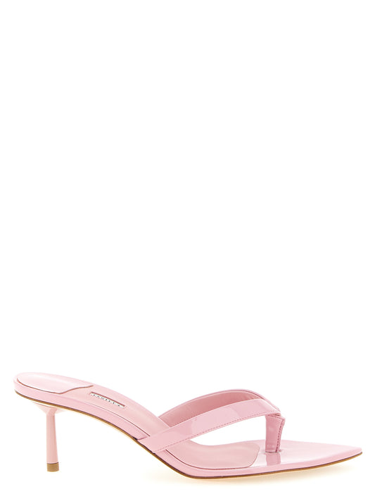 Stiletto Flip-Flop Sandals by LE SILLA for women in polyester polyethylene polyurethane goat leather and multicolor & pink presents a captivating silhouette, showcasing the signature style of the Women's Polyester Polyethylene Polyurethane Goat Leather Stiletto Flip-Flop Sandals with a captivating stiletto and captivating .