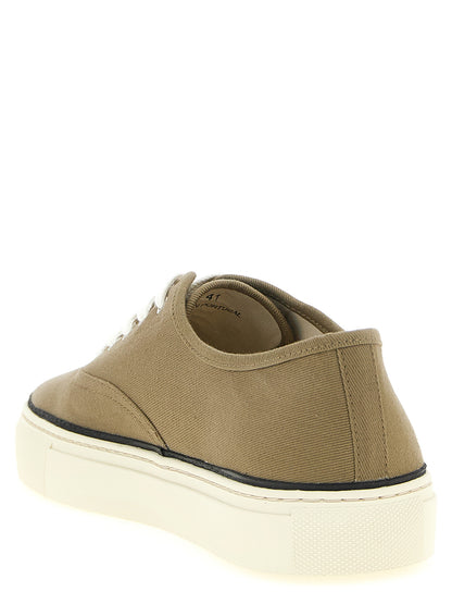 Sneakers by Jacquemus for men in cotton canvas bicolour & green features an fashionable silhouette, showcasing the premium Men's Low Top Cotton Canvas Sneakers in a fashionable low-top style that offers a fashionable finish for refined style.