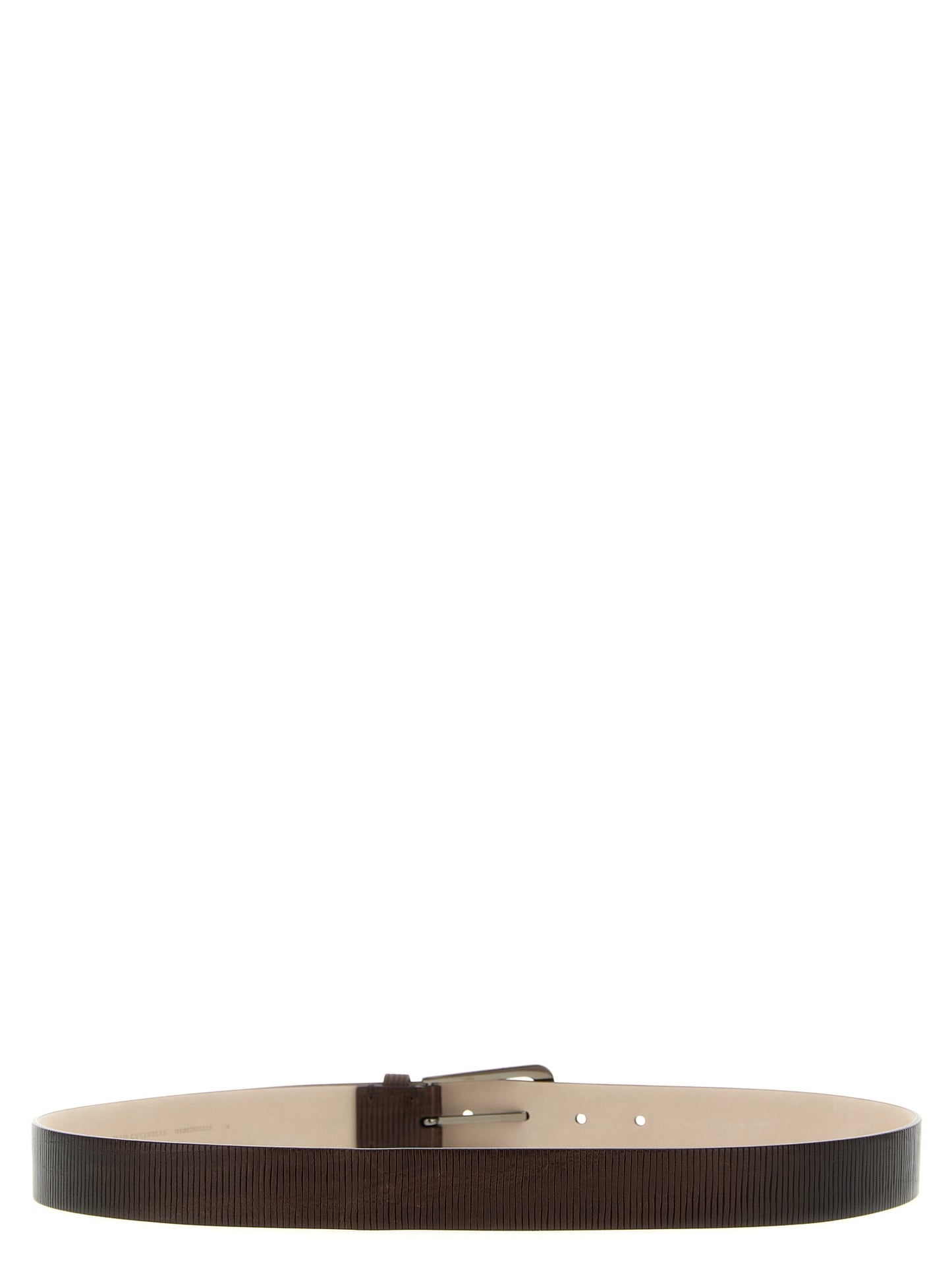 Belt by Brunello Cucinelli for women in leather & metal brown presents a artisanal silhouette from the Leather & Metal Belt collection, showcasing an artisanal design and refined craftsmanship for a artisanal look.