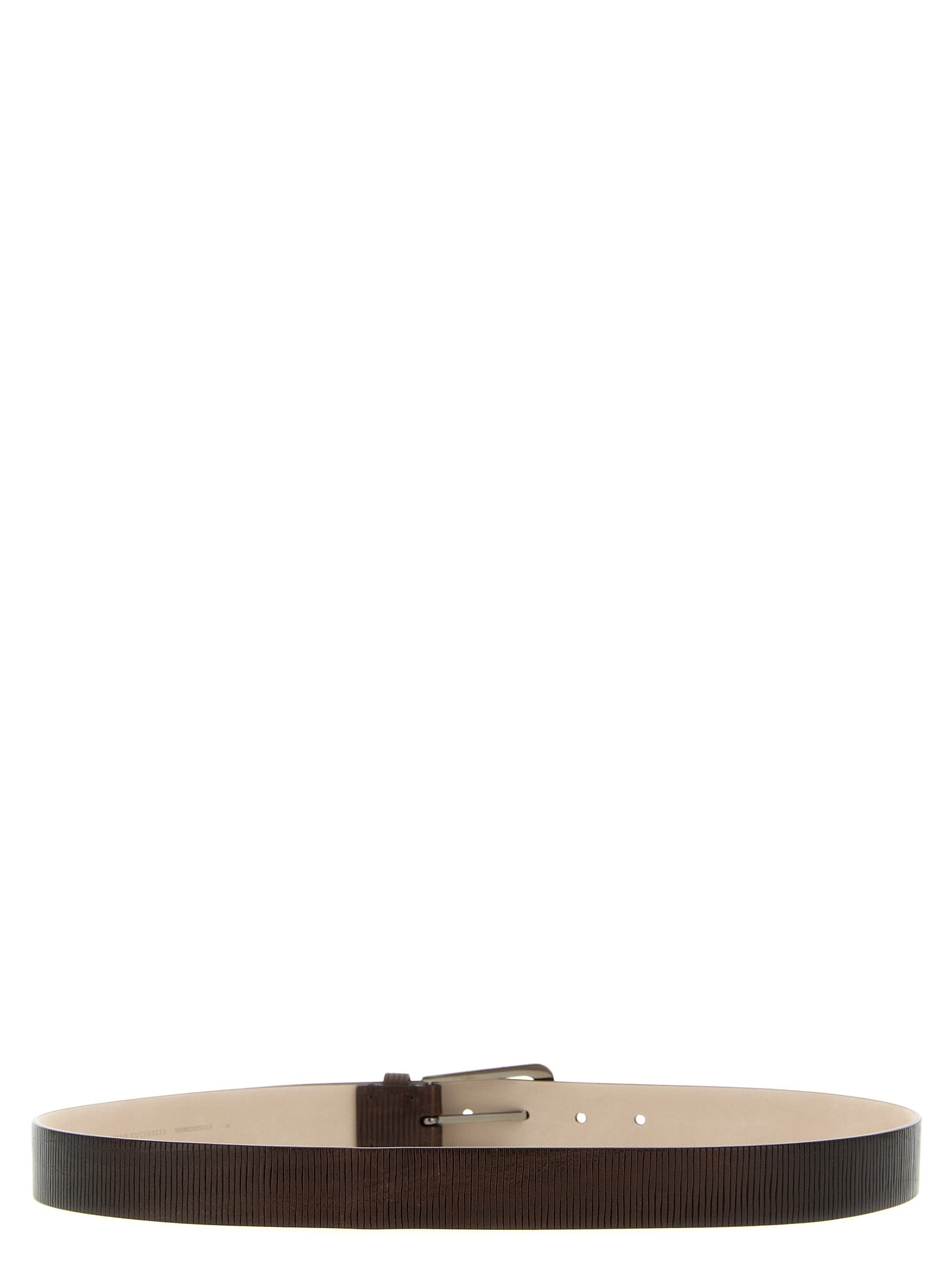 Belt by Brunello Cucinelli for women in leather & metal brown presents a artisanal silhouette from the Leather & Metal Belt collection, showcasing an artisanal design and refined craftsmanship for a artisanal look.