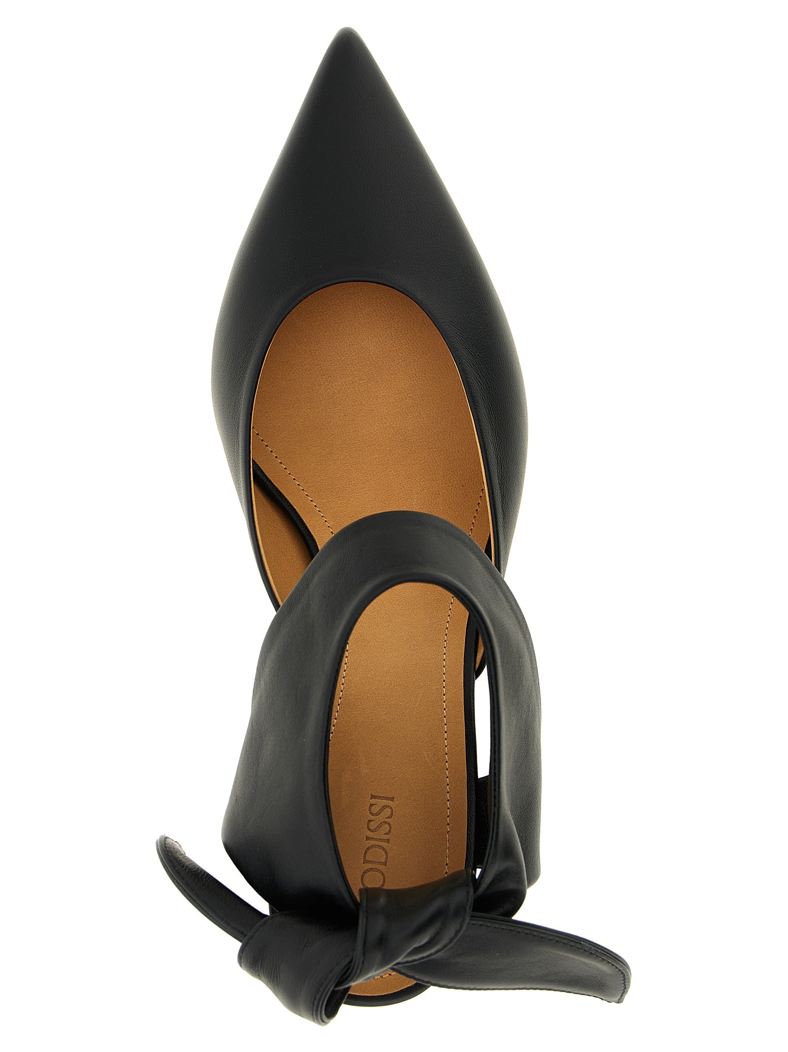 Mid-Heel Spool Pumps Heels by ODISSI for women in lamb leather and black showcases a effortlessly elegant silhouette as Women's Lamb Leather Mid-Heel Spool Pumps Heels, featuring a effortlessly elegant mid-heel spool-heel and a effortlessly elegant for an elegant look.