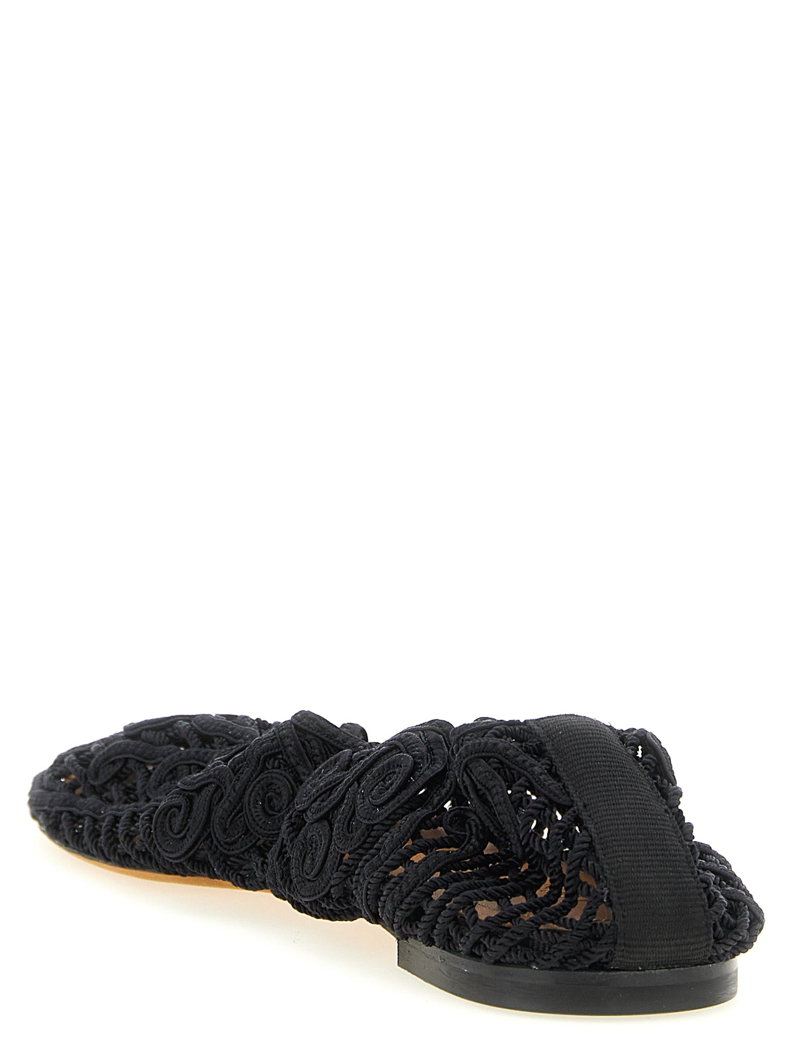 Ballet Flat Shoes by ODISSI for women in polyester leather & cotton black & natural features an captivating silhouette, showcasing the captivating style of the Women's Polyester Leather & Cotton Ballet Flat Shoes with its distinct and refined .