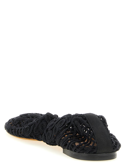 Ballet Flat Shoes by ODISSI for women in polyester leather & cotton black & natural features an captivating silhouette, showcasing the captivating style of the Women's Polyester Leather & Cotton Ballet Flat Shoes with its distinct and refined .