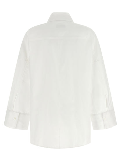 Blouse by Alberto Biani for women in cotton white, featuring a nuanced and nuanced for a sophisticated finish.