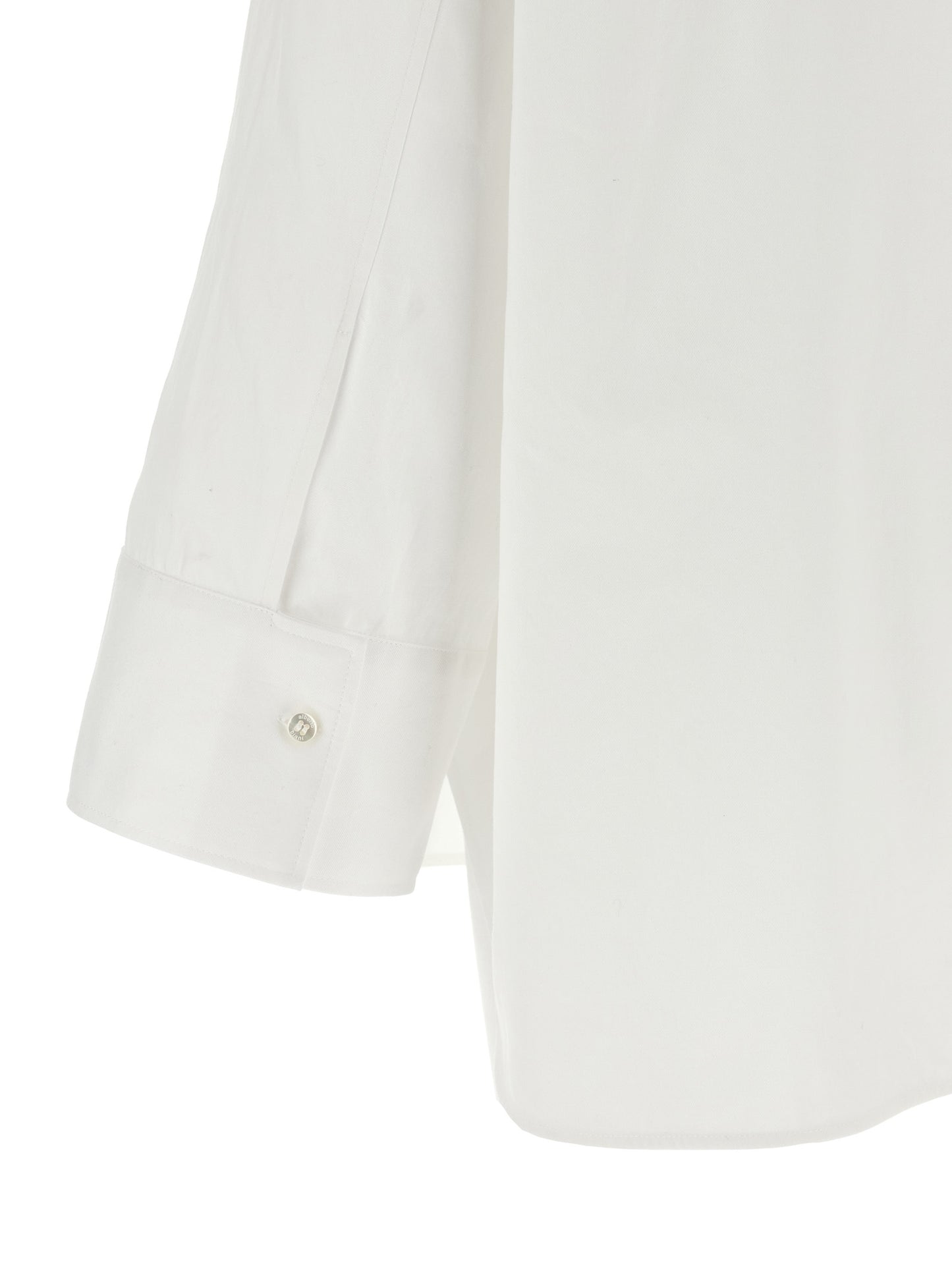 Blouse by Alberto Biani for women in cotton white showcases a sleek silhouette, elegantly detailed with a sleek and for a sleek finish.