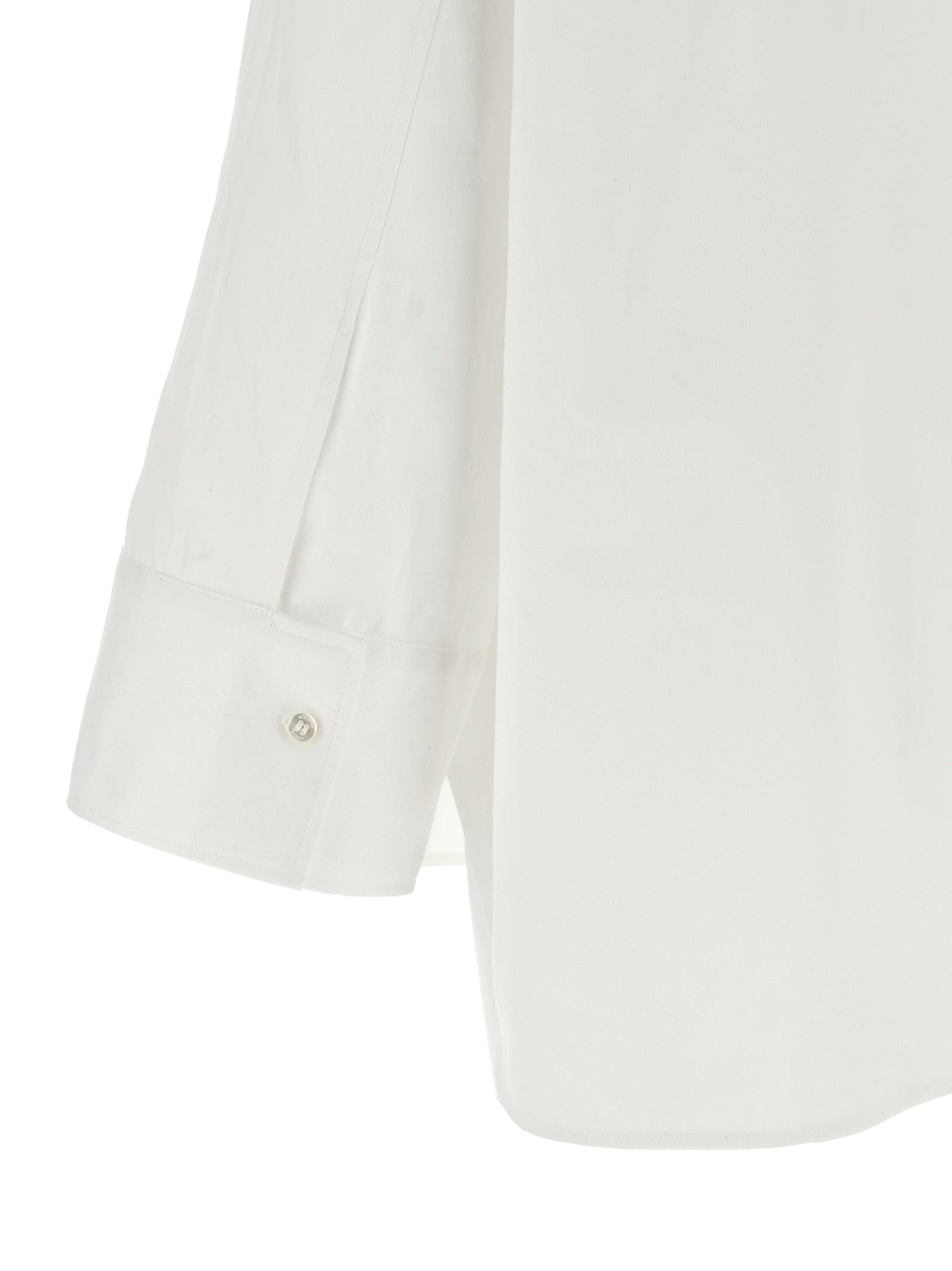 Blouse by Alberto Biani for women in cotton white showcases a sleek silhouette, elegantly detailed with a sleek and for a sleek finish.