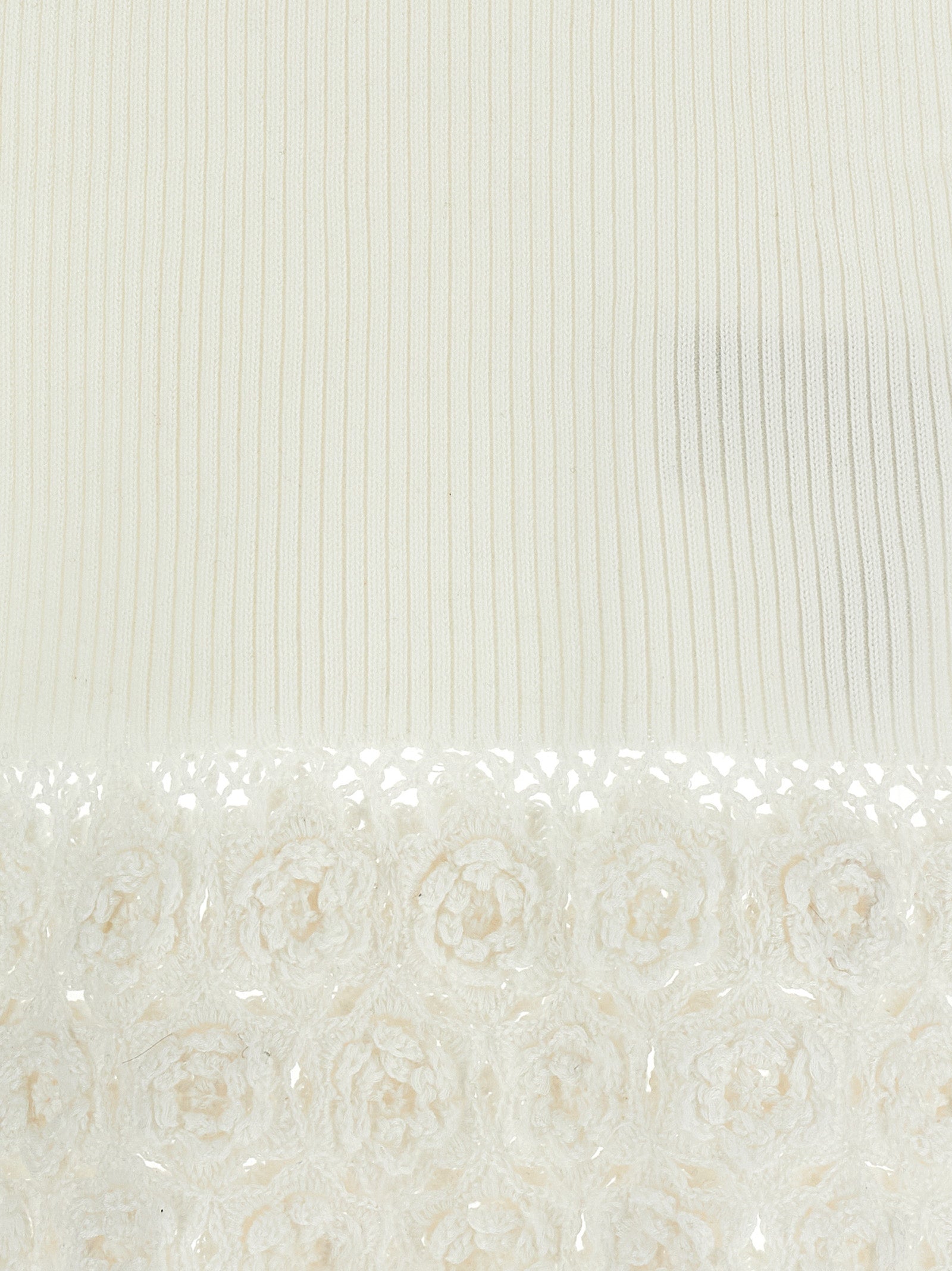 Vest by Ganni for women in organic cotton & polyamide white features a chic silhouette, expertly detailed with a refined v-neck neckline and premium for a truly chic look.