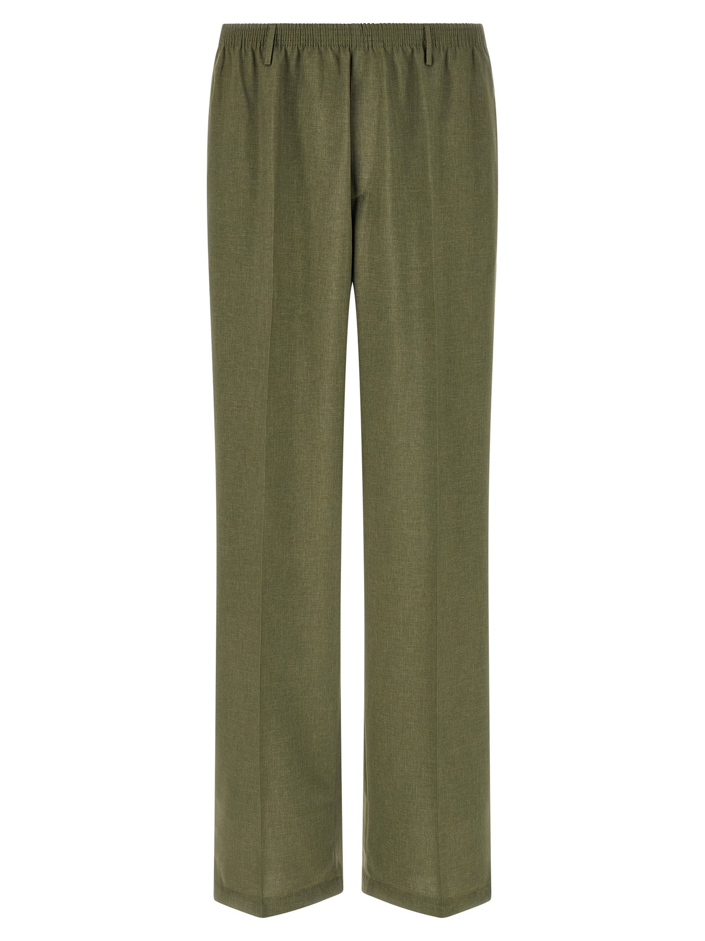 Casual Pants by CELLAR DOOR for men in polyester bicolour & green features an sartorial straight-leg and long with a cut for a sartorial finish.