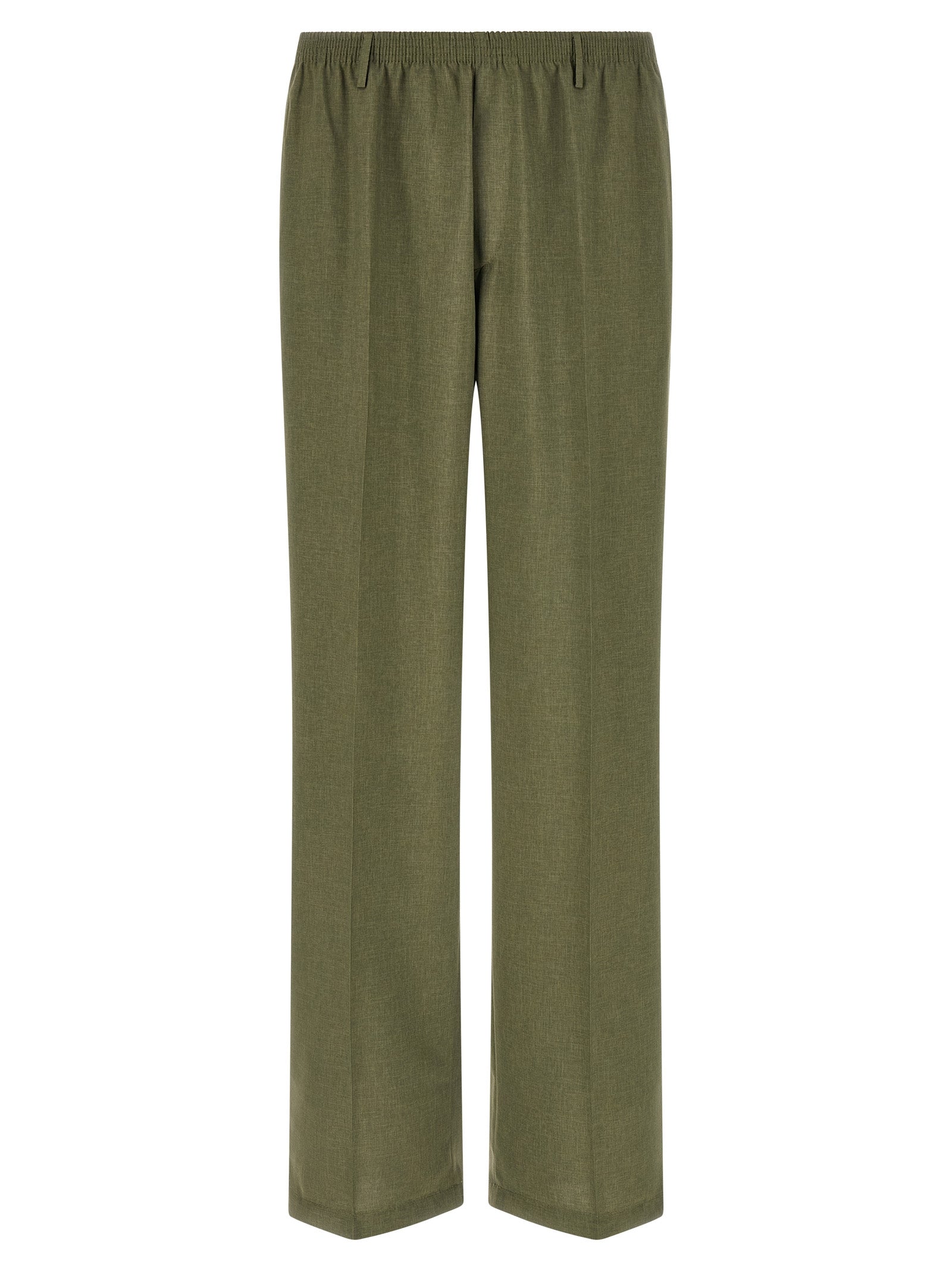 Casual Pants by CELLAR DOOR for men in polyester bicolour & green features an sartorial straight-leg and long with a cut for a sartorial finish.