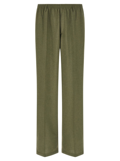 Casual Pants by CELLAR DOOR for men in polyester bicolour & green features an sartorial straight-leg and long with a cut for a sartorial finish.