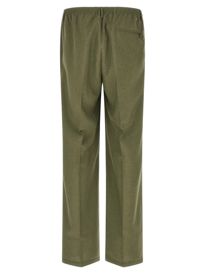 Casual Pants by CELLAR DOOR for men in polyester bicolour & green presents a refined pantology silhouette, artfully defined by a refined pantology straight-leg, long, and a sophisticated .