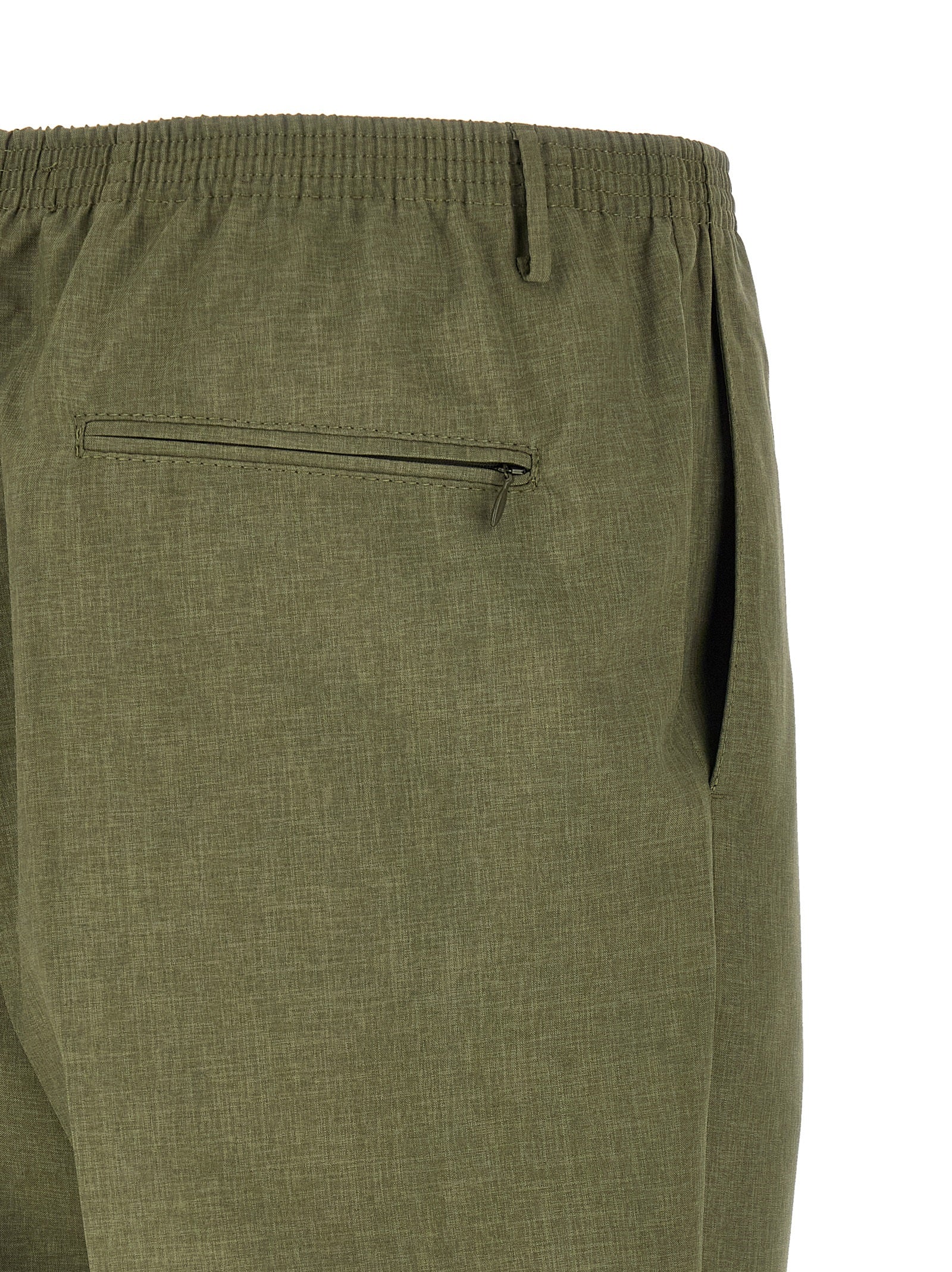 Casual Pants by CELLAR DOOR for men in polyester bicolour & green features an sartorial straight-leg and long with a cut for a sartorial finish.
