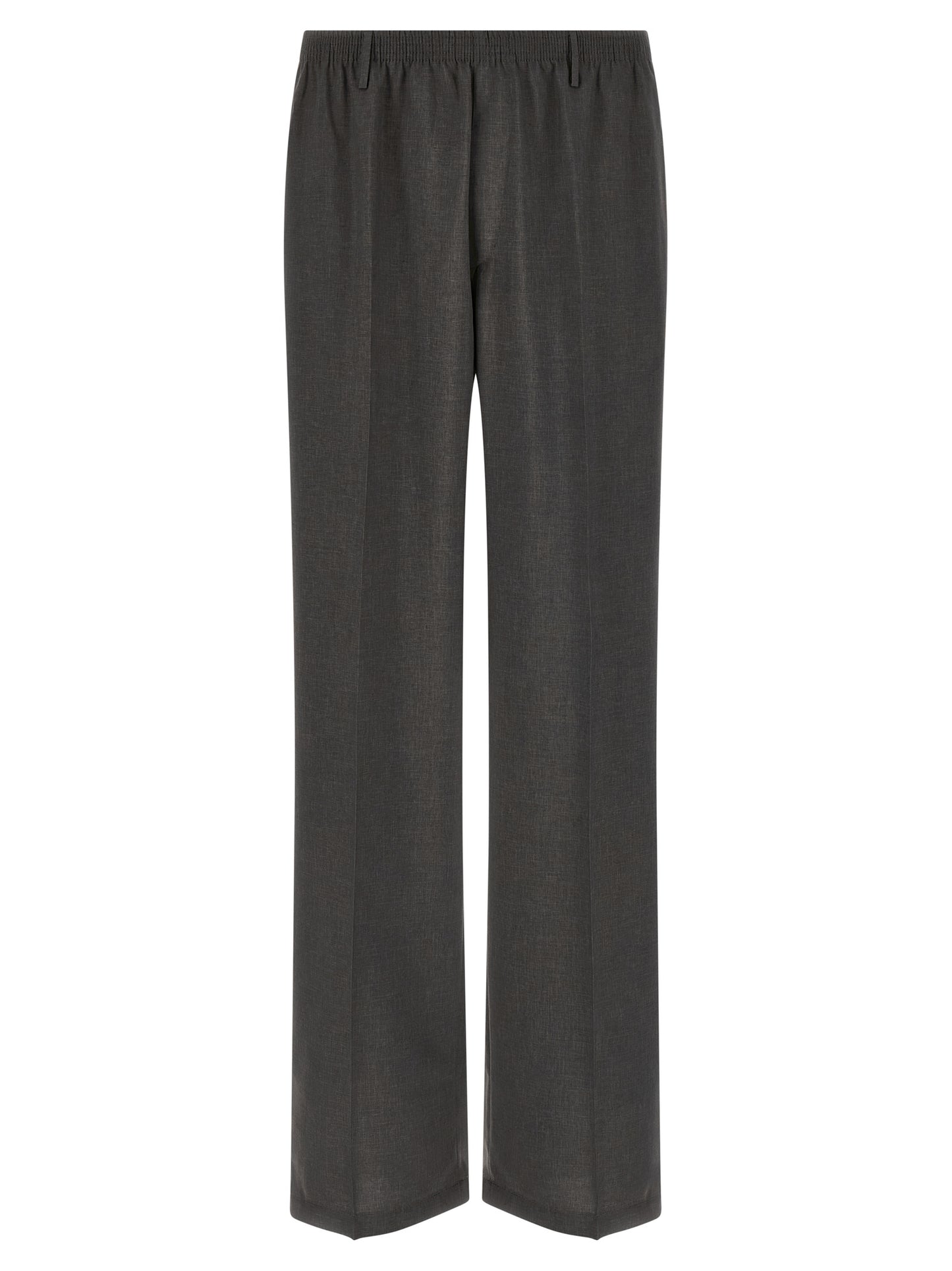 Casual Pants by CELLAR DOOR for men in polyester gray features an refined tailoring silhouette, showcasing a premium straight-leg with a and long cut for a refined tailoring look.