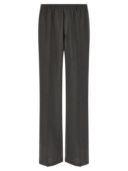 Casual Pants by CELLAR DOOR for men in polyester gray features an refined tailoring silhouette, showcasing a premium straight-leg with a and long cut for a refined tailoring look.