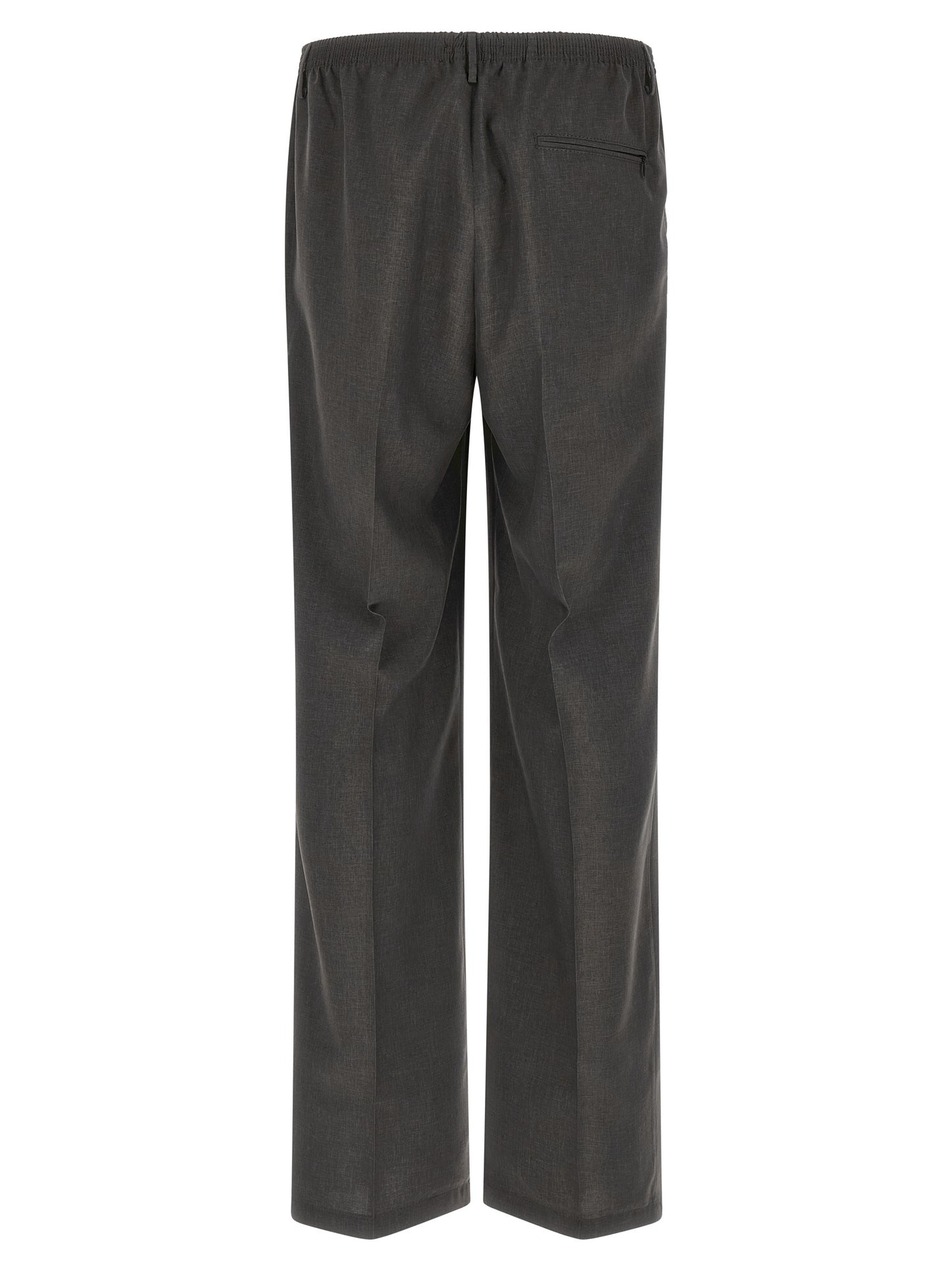 Casual Pants by CELLAR DOOR for men in polyester gray features a polished silhouette with a polished straight-leg, reaching a polished long and finished with a polished .