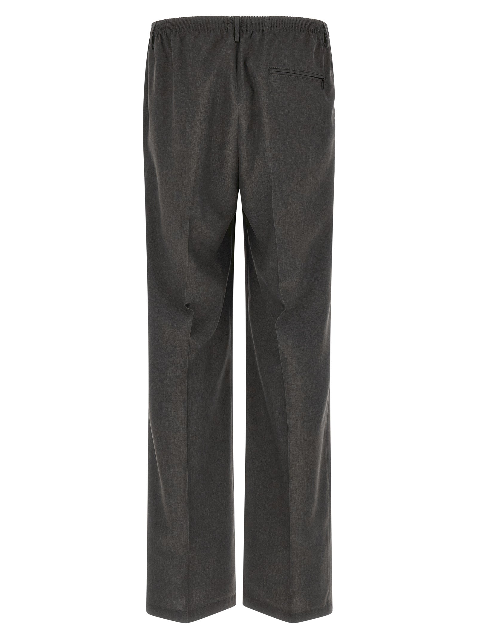 Casual Pants by CELLAR DOOR for men in polyester gray features a polished silhouette with a polished straight-leg, reaching a polished long and finished with a polished .