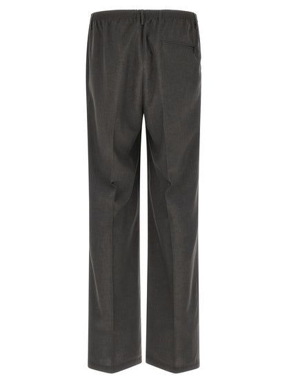 Casual Pants by CELLAR DOOR for men in polyester gray features a polished silhouette with a polished straight-leg, reaching a polished long and finished with a polished .