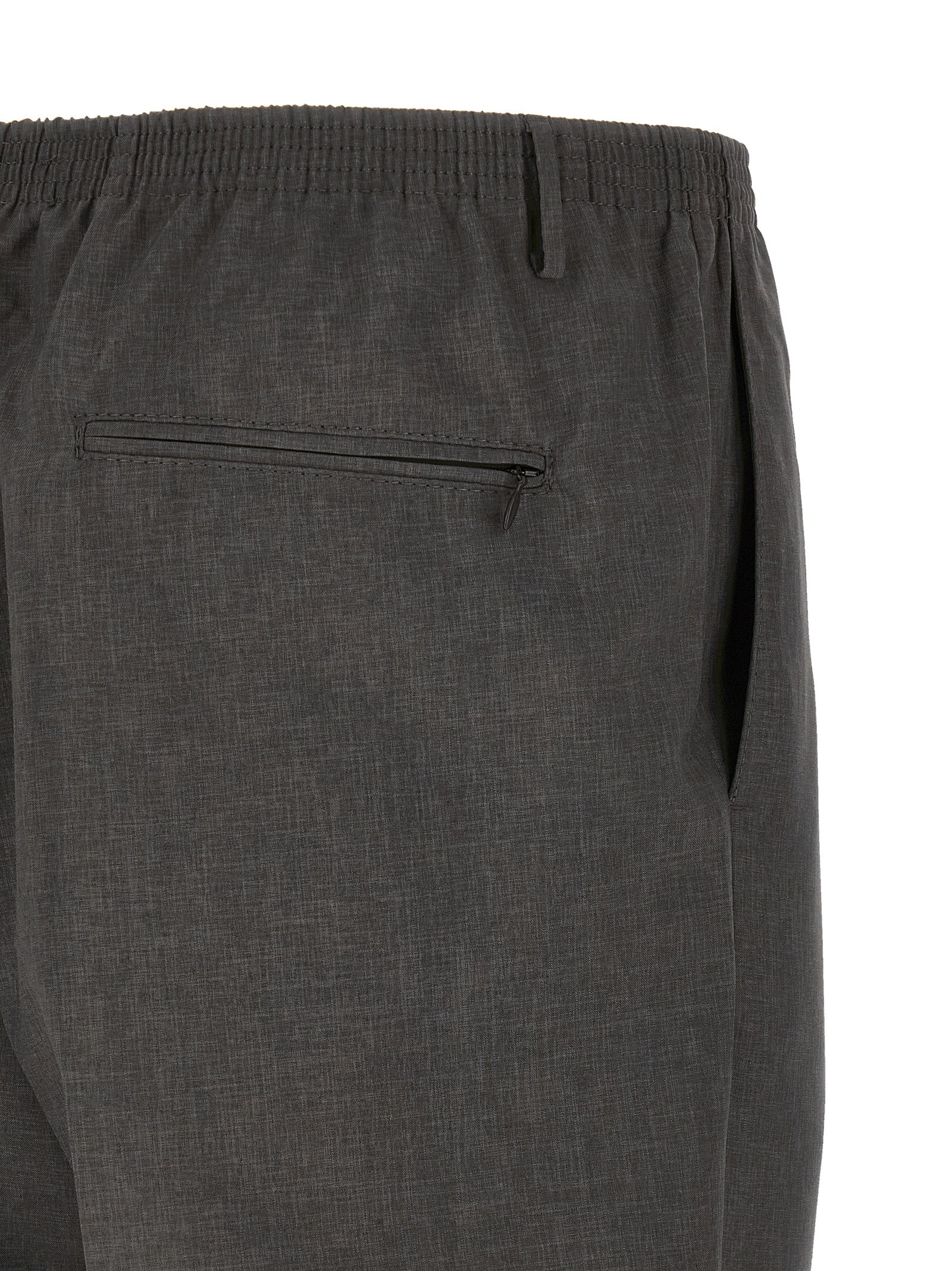 Casual Pants by CELLAR DOOR for men in polyester gray features a refined silhouette with a refined straight-leg, defined by a and a refined long for a refined finish.