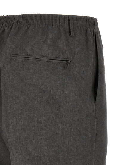 Casual Pants by CELLAR DOOR for men in polyester gray features a refined silhouette with a refined straight-leg, defined by a and a refined long for a refined finish.