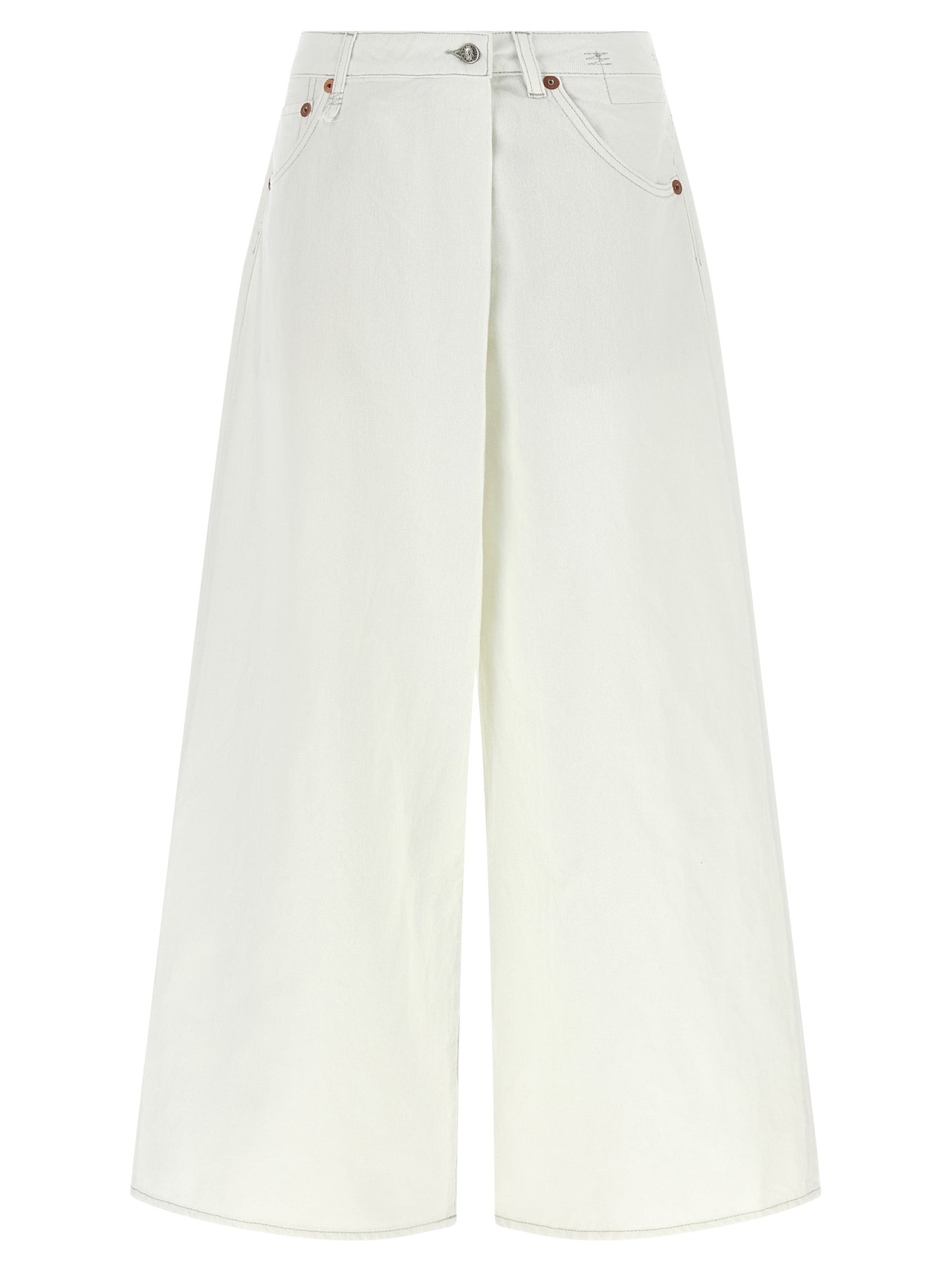 Jeans by R13 for women in denim cotton white features a refined silhouette with a refined wide, defined by a and a refined long for a refined finish.