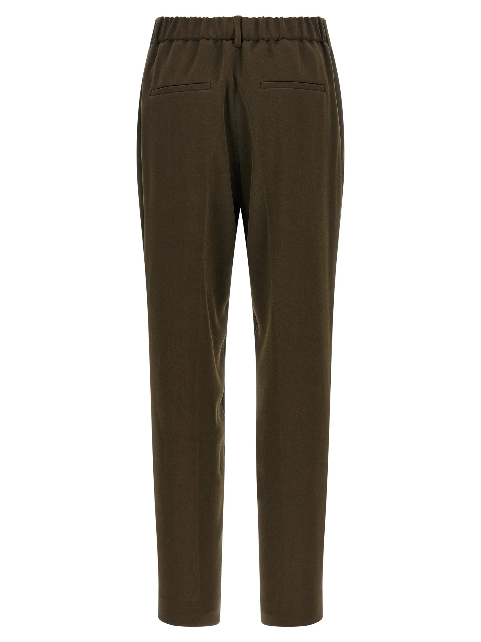 Casual Pants by Alberto Biani for women in polyester crepe bicolour & green features an sophisticated and straight-leg with a precise long, creating a sophisticated and sophisticated silhouette.